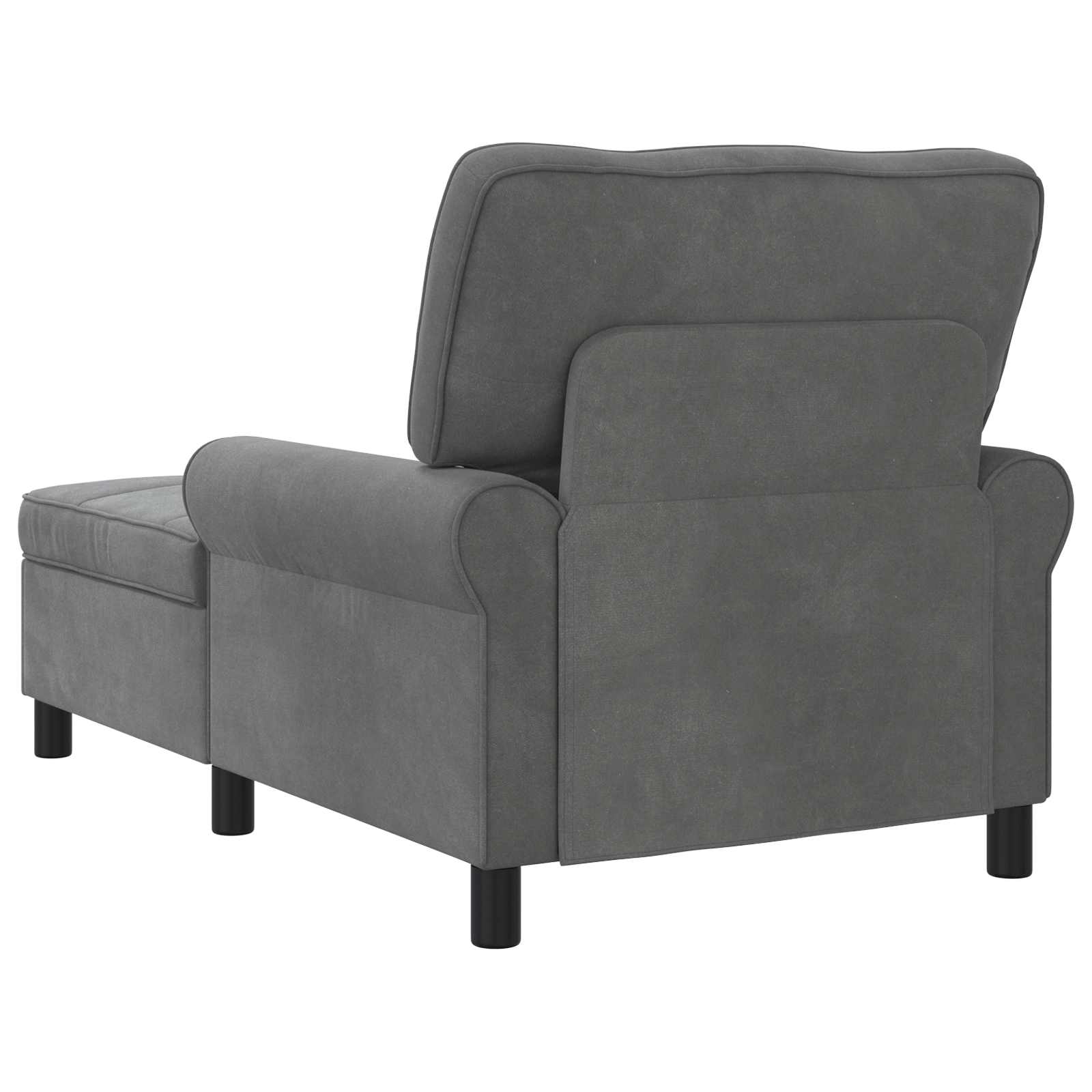 Chaise longue avec coussin Gris foncé 91 x 157 x 91 cm Velours - XIOS