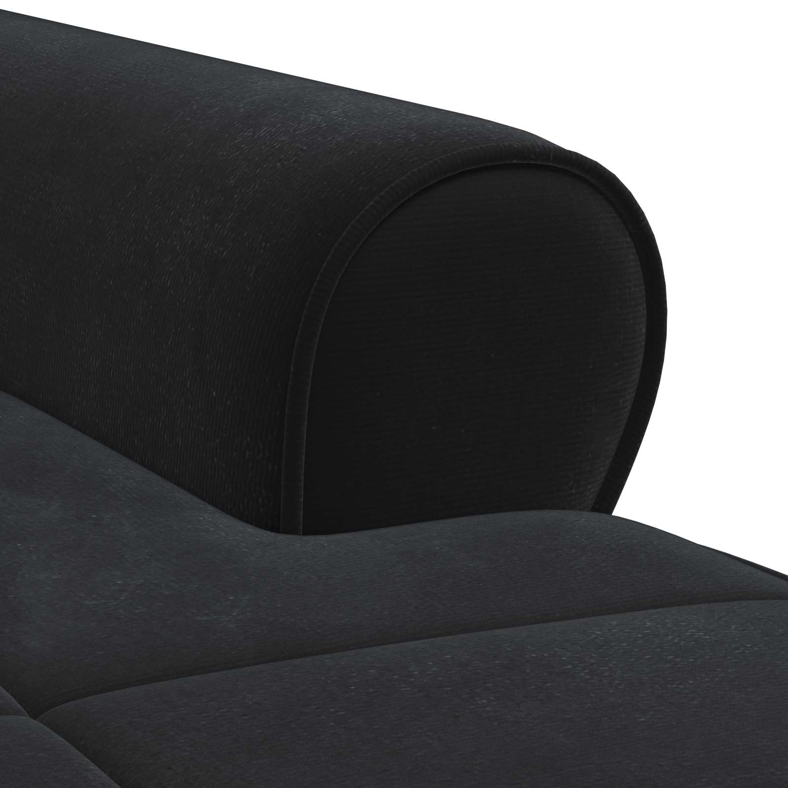 Chaise longue avec coussin Noir 91 x 157 x 91 cm Velours - XIOS