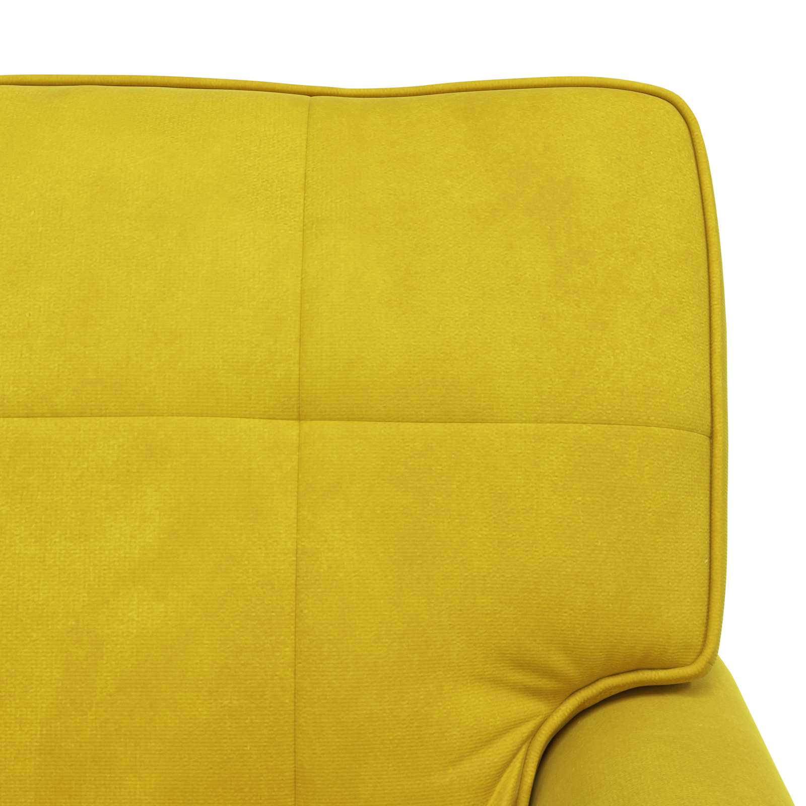 Chaise longue avec coussin Jaune 91 x 157 x 91 cm Velours - XIOS