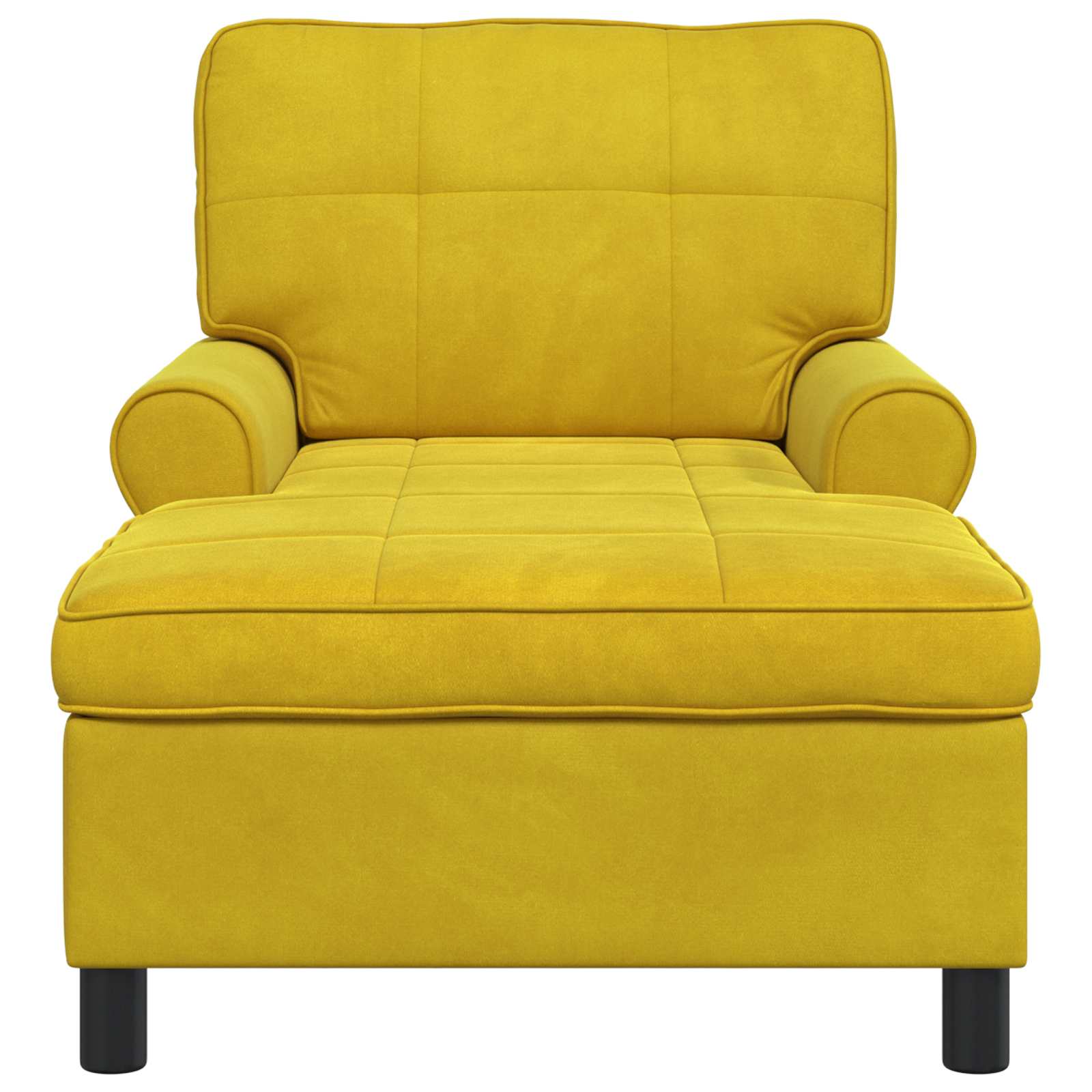 Chaise longue avec coussin Jaune 91 x 157 x 91 cm Velours - XIOS