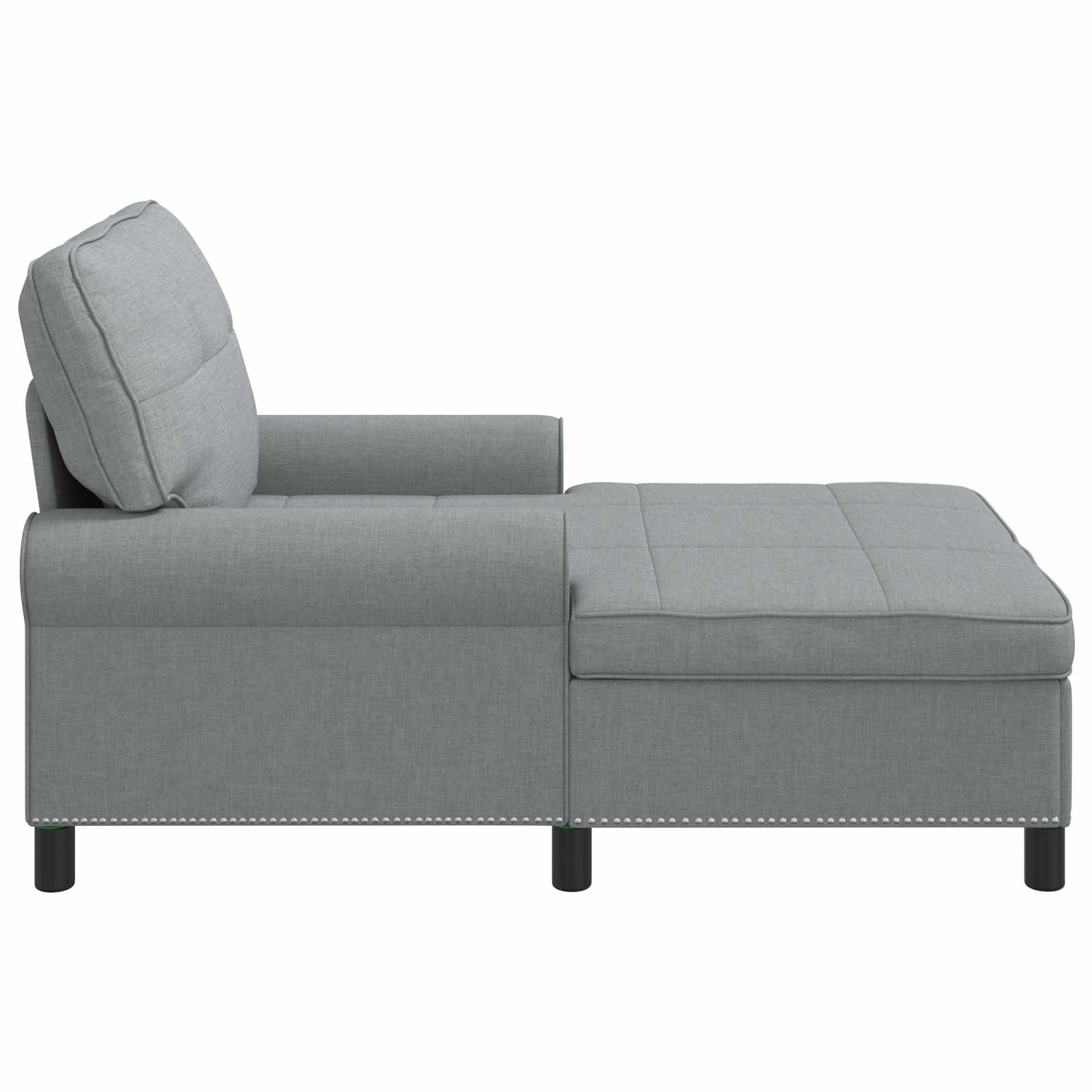 Chaise longue avec coussin Gris clair 91 x 157 x 91 cm tissu - XIOS