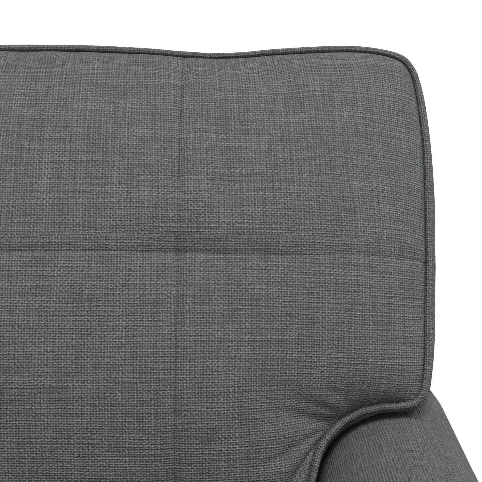 Chaise longue avec coussin Gris foncé 91 x 157 x 91 cm tissu - XIOS