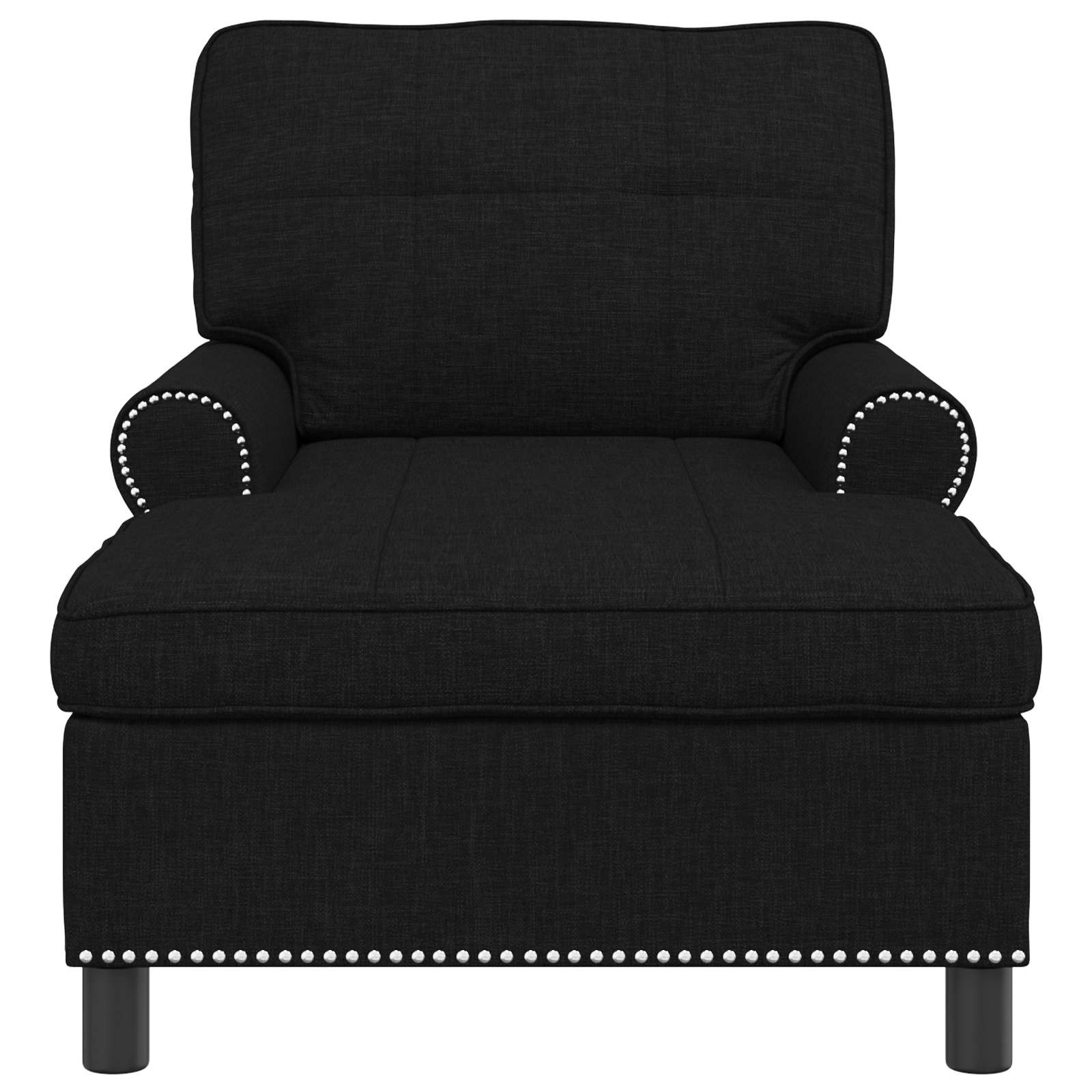 Chaise longue avec coussin Noir 91 x 157 x 91 cm tissu - XIOS