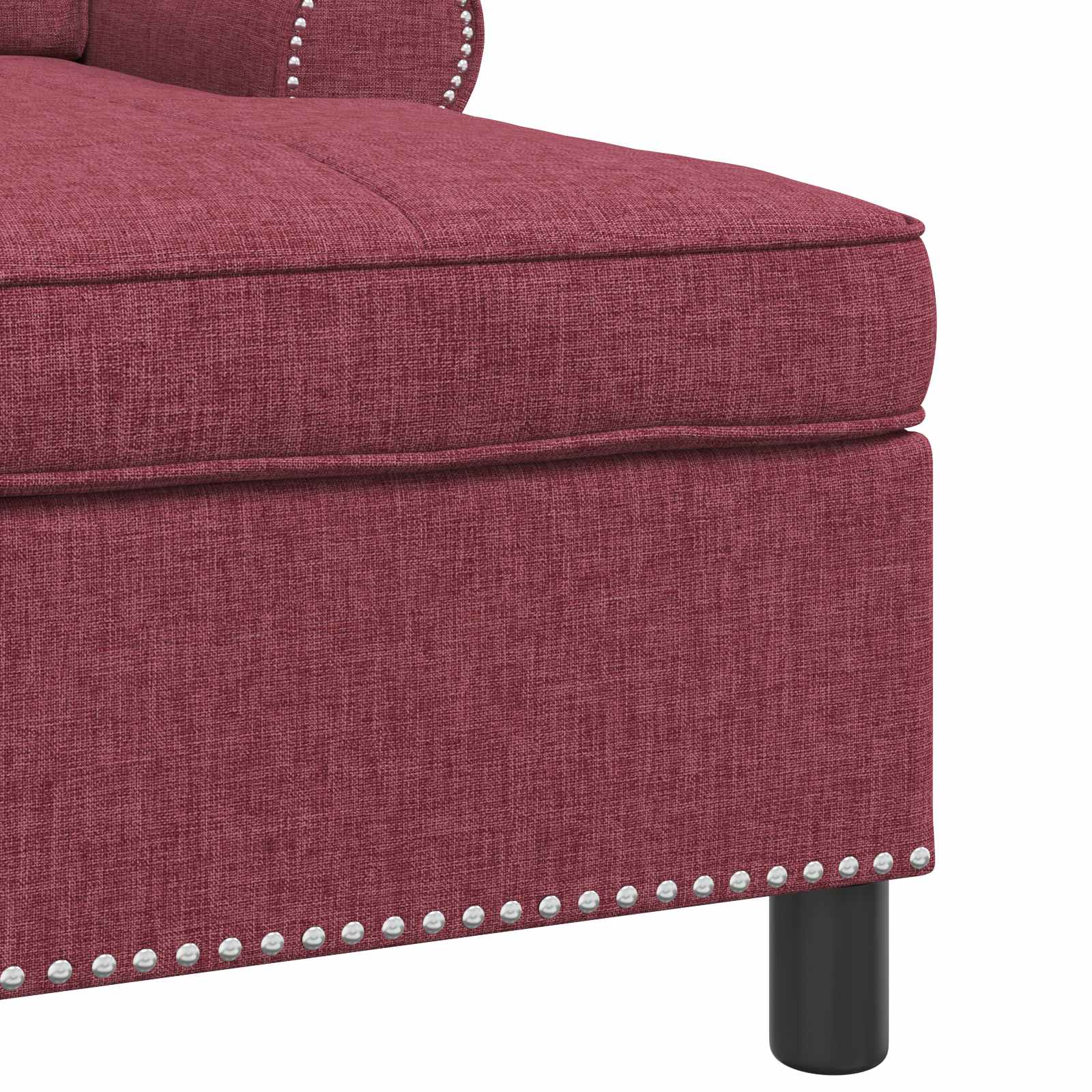 Chaise longue avec coussin Bordeaux 91 x 157 x 91 cm tissu - XIOS