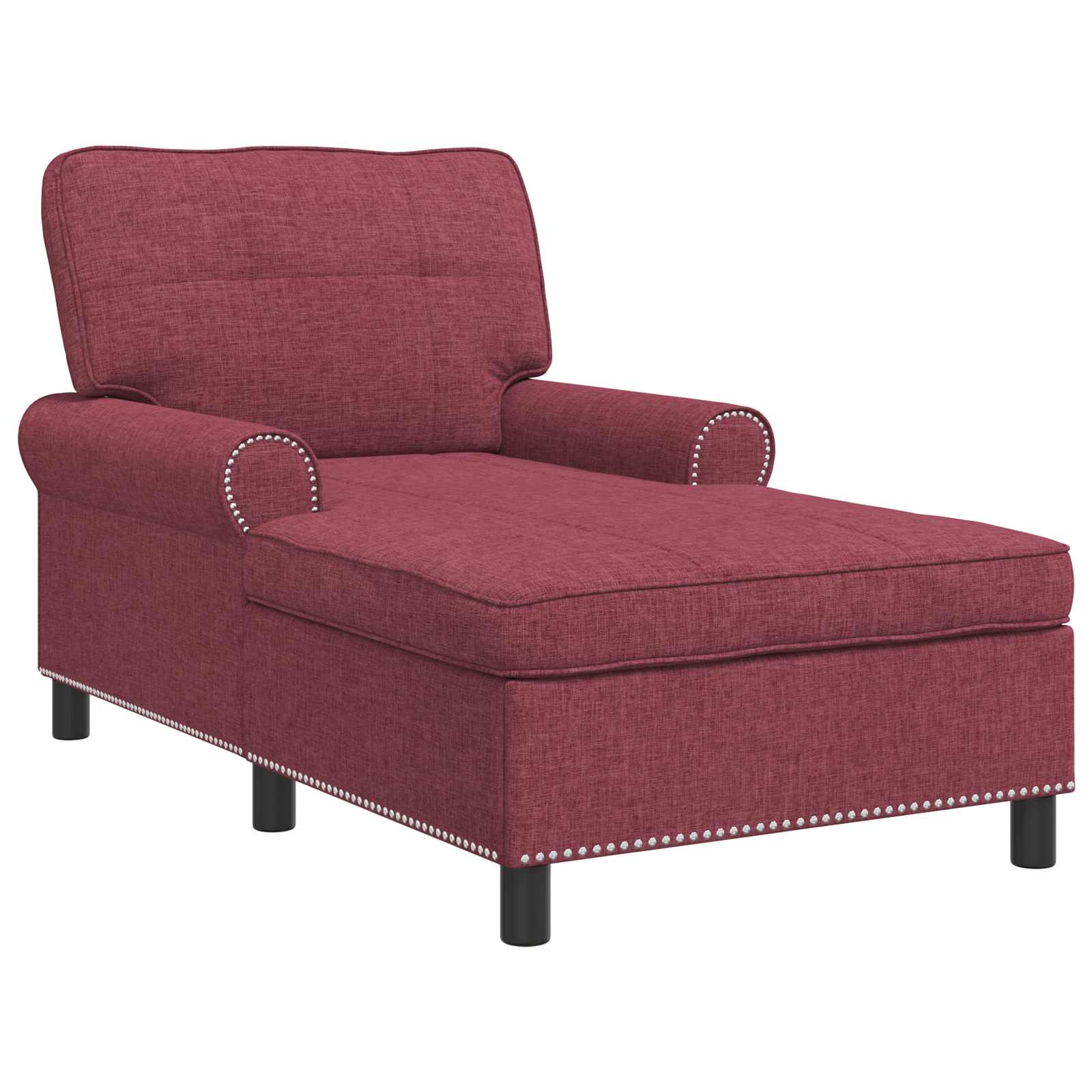 Chaise longue avec coussin Bordeaux 91 x 157 x 91 cm tissu - XIOS