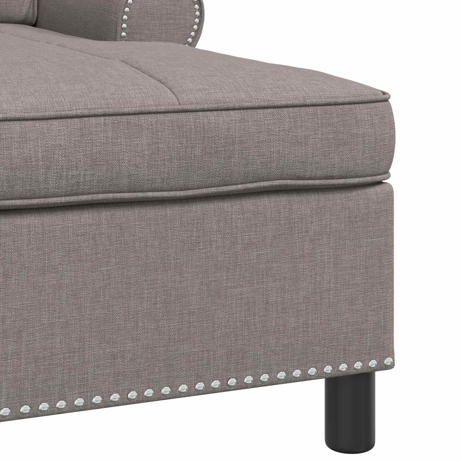 Chaise longue avec coussin Taupe 91 x 157 x 91 cm tissu - XIOS