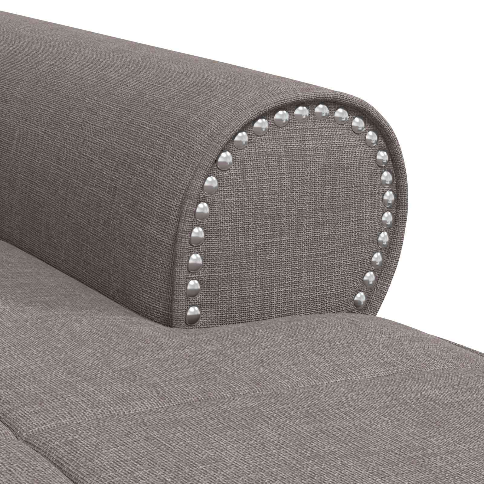 Chaise longue avec coussin Taupe 91 x 157 x 91 cm tissu - XIOS