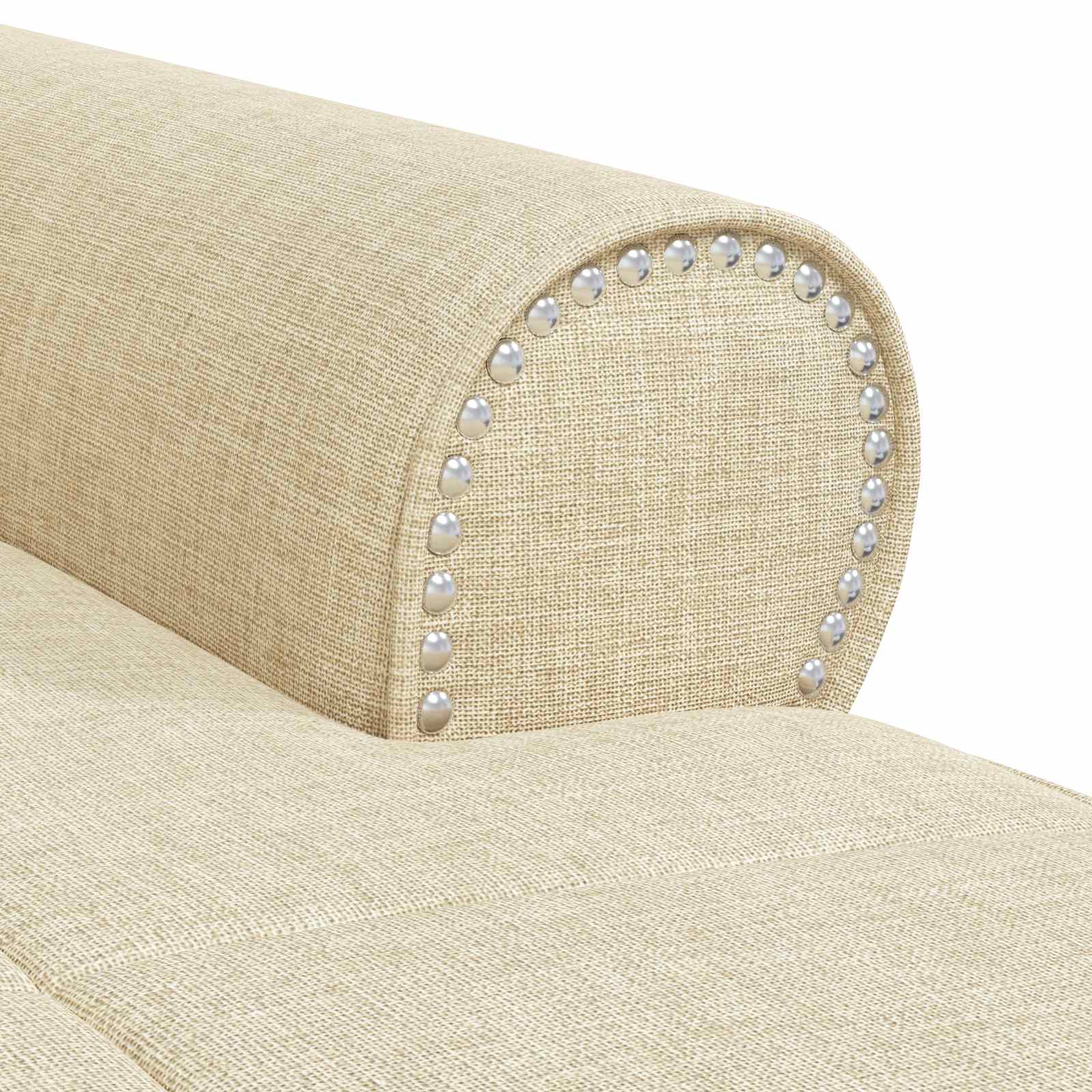 Chaise longue avec coussin Crème 91 x 157 x 91 cm tissu - XIOS