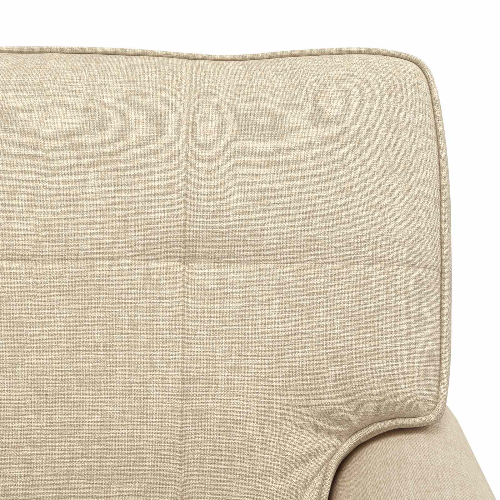 Chaise longue avec coussin Crème 91 x 157 x 91 cm tissu - XIOS