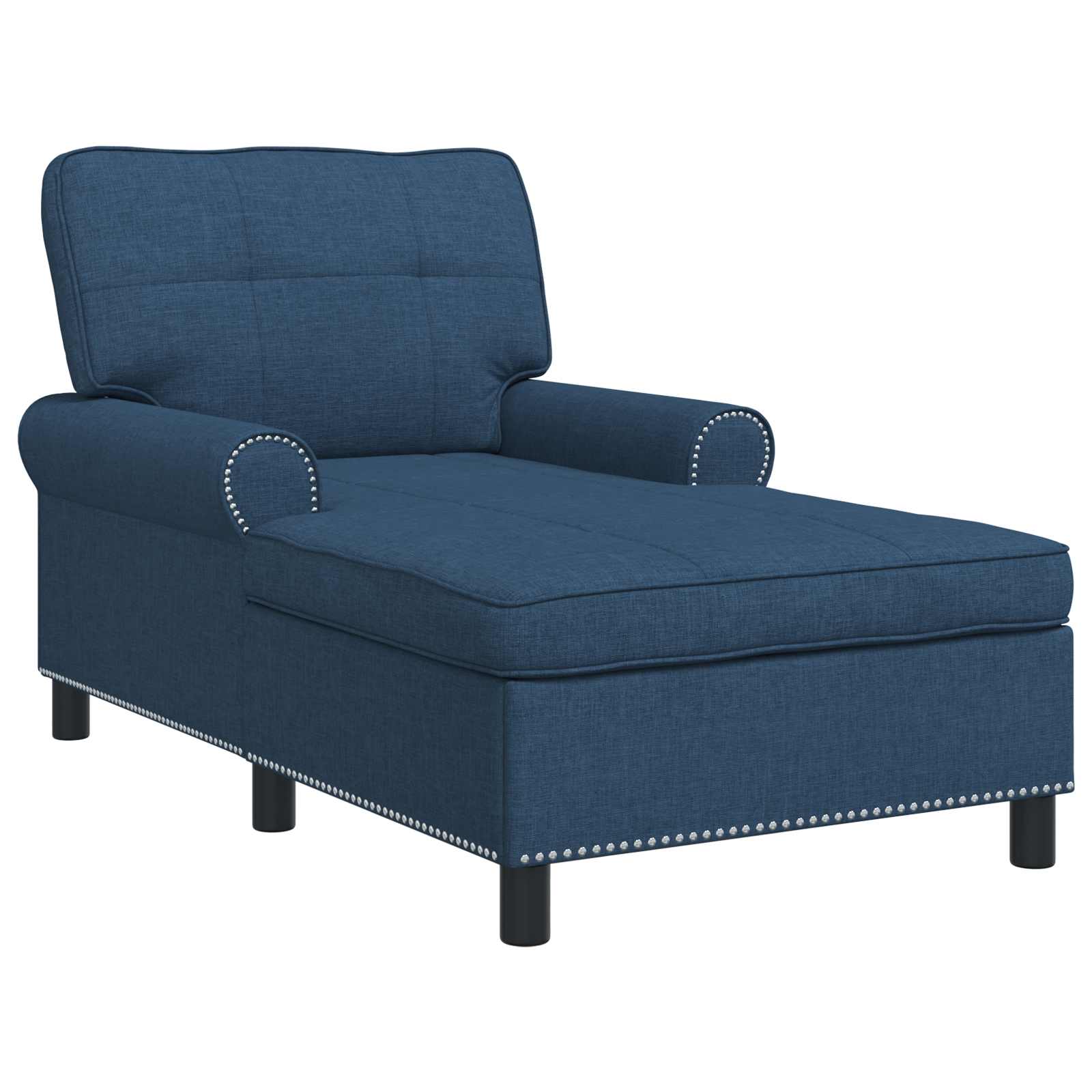 Chaise longue avec coussin Bleu 91 x 157 x 91 cm tissu - XIOS