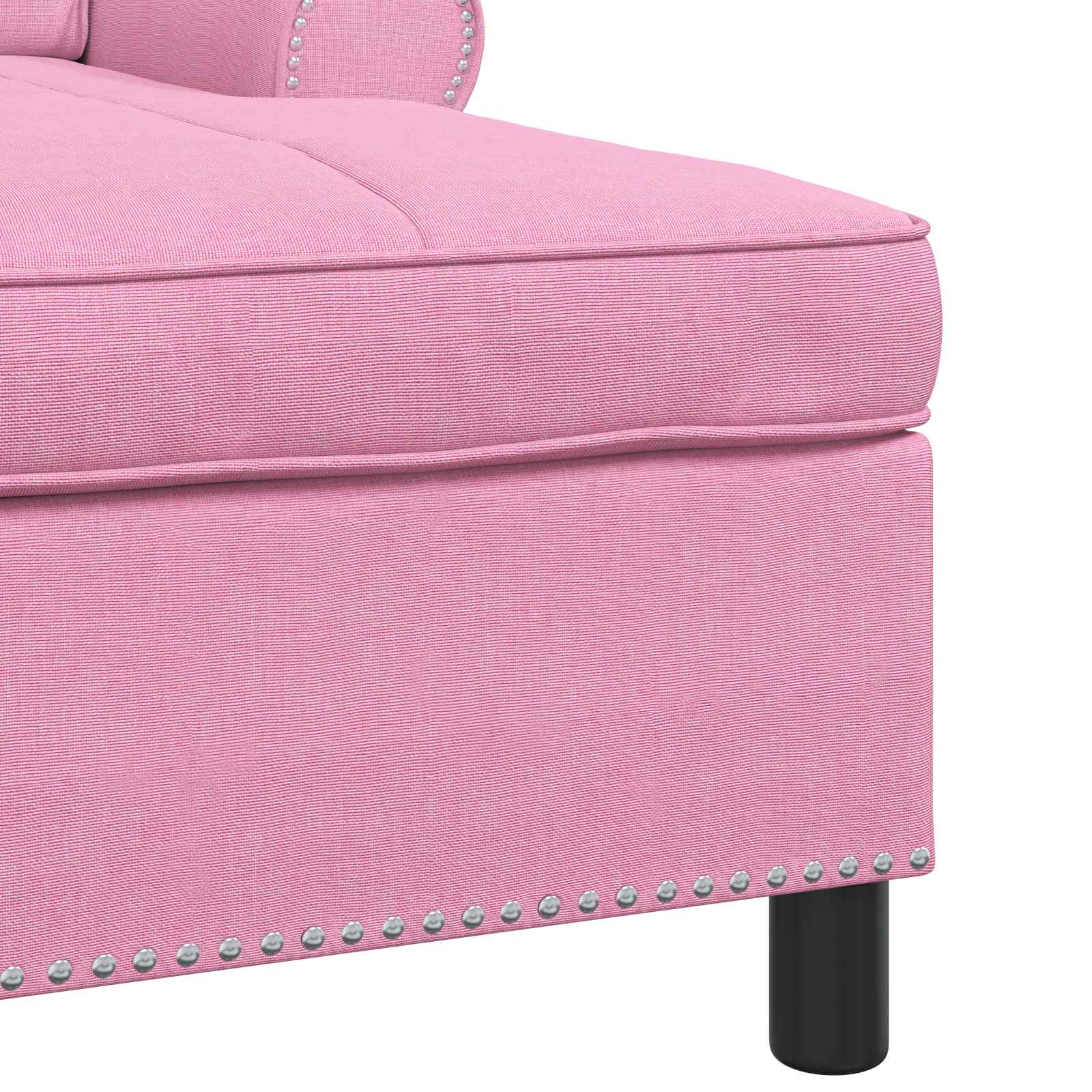 Chaise longue avec coussin Rose 91 x 157 x 91 cm tissu - XIOS