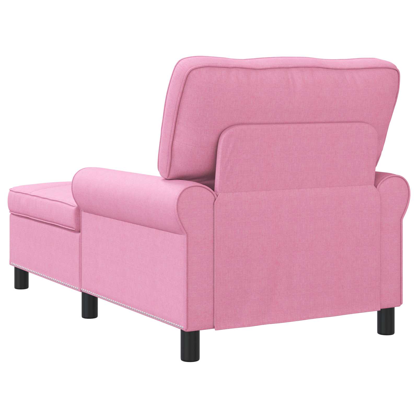 Chaise longue avec coussin Rose 91 x 157 x 91 cm tissu - XIOS
