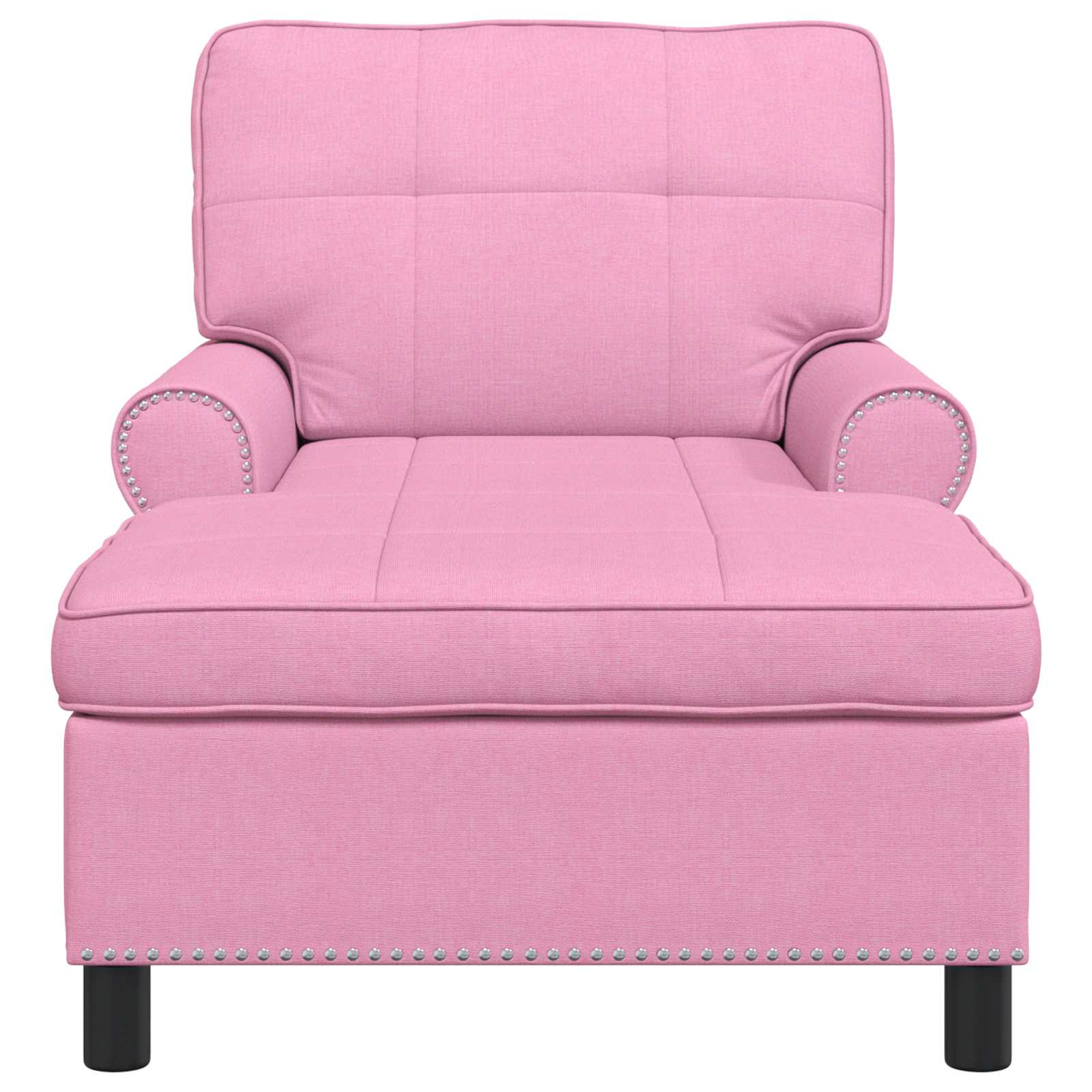 Chaise longue avec coussin Rose 91 x 157 x 91 cm tissu - XIOS