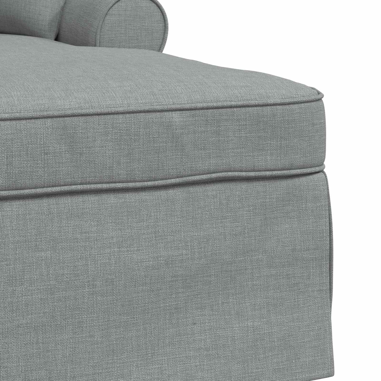 Chaise lounge avec jupe Gris clair 91 x 157 x 91 cm tissu - XIOS