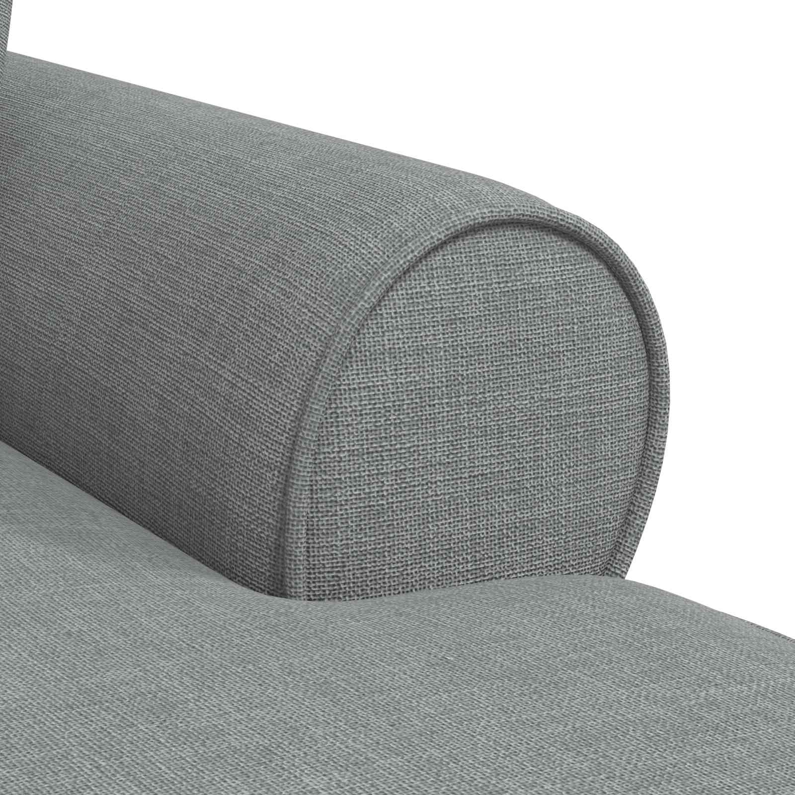 Chaise lounge avec jupe Gris clair 91 x 157 x 91 cm tissu - XIOS
