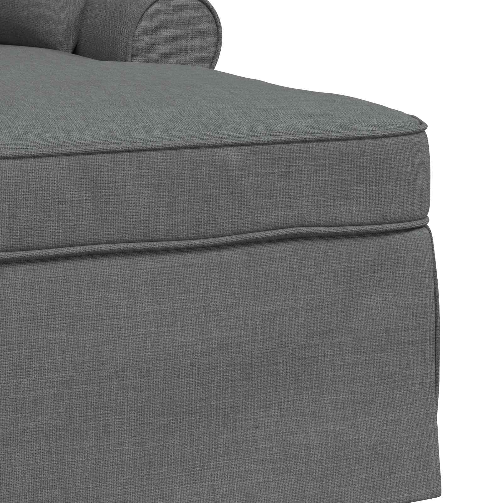 Chaise lounge avec jupe Gris foncé 91 x 157 x 91 cm tissu - XIOS