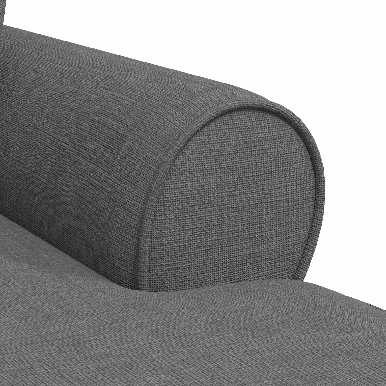 Chaise lounge avec jupe Gris foncé 91 x 157 x 91 cm tissu - XIOS