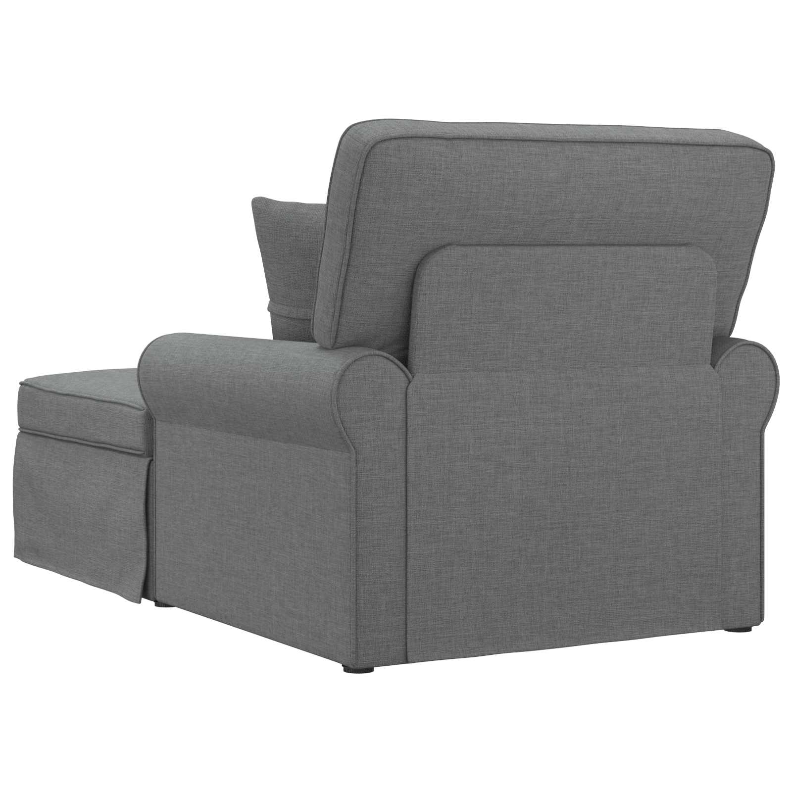 Chaise lounge avec jupe Gris foncé 91 x 157 x 91 cm tissu - XIOS