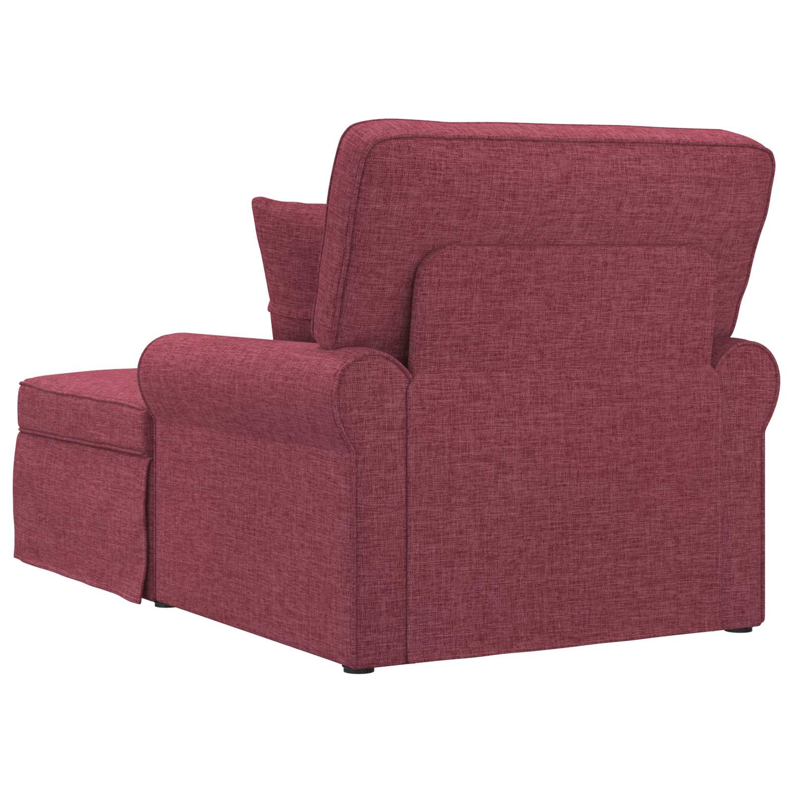 Chaise lounge avec jupe avec coussin 3 pcs Bordeaux tissu - XIOS