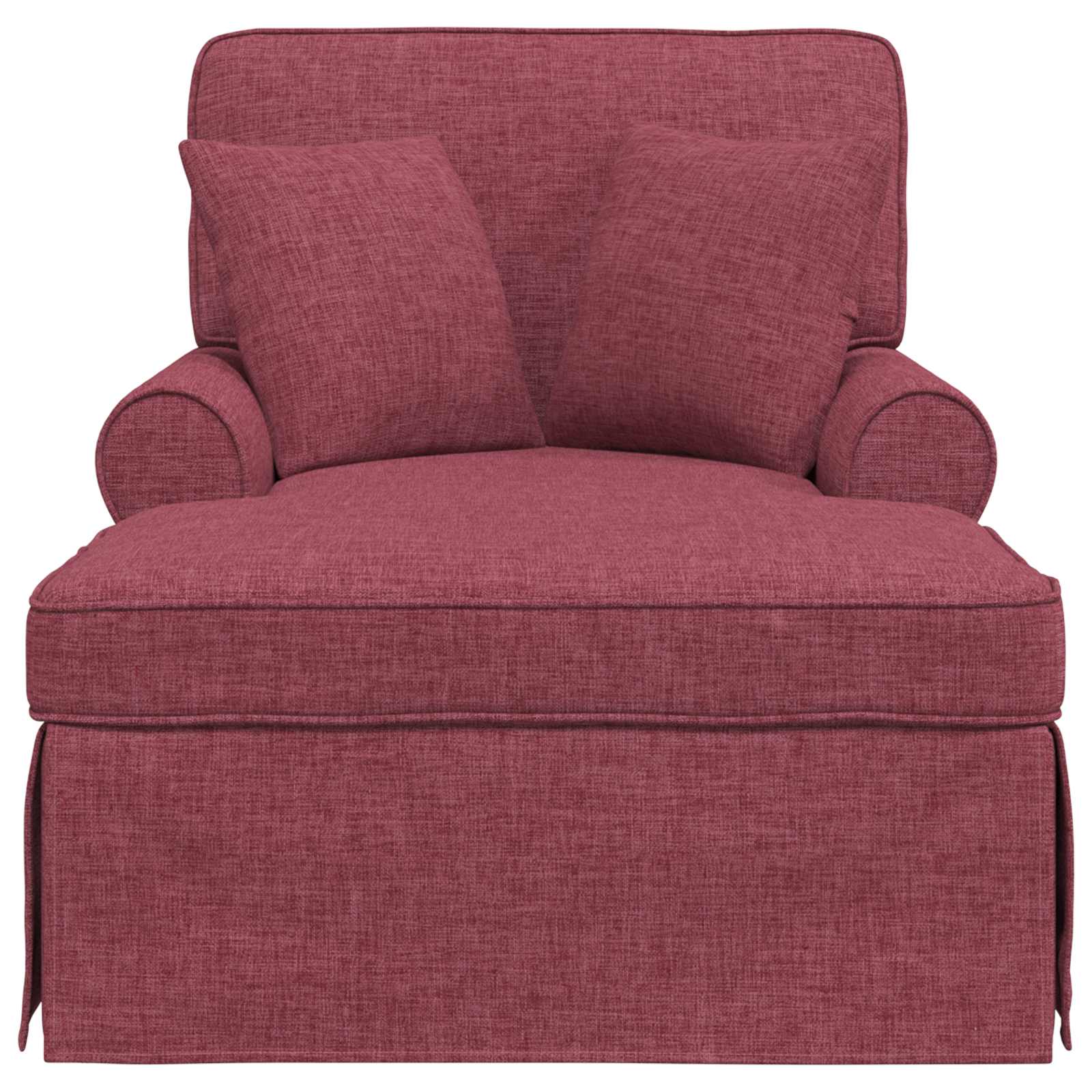 Chaise lounge avec jupe avec coussin 3 pcs Bordeaux tissu - XIOS