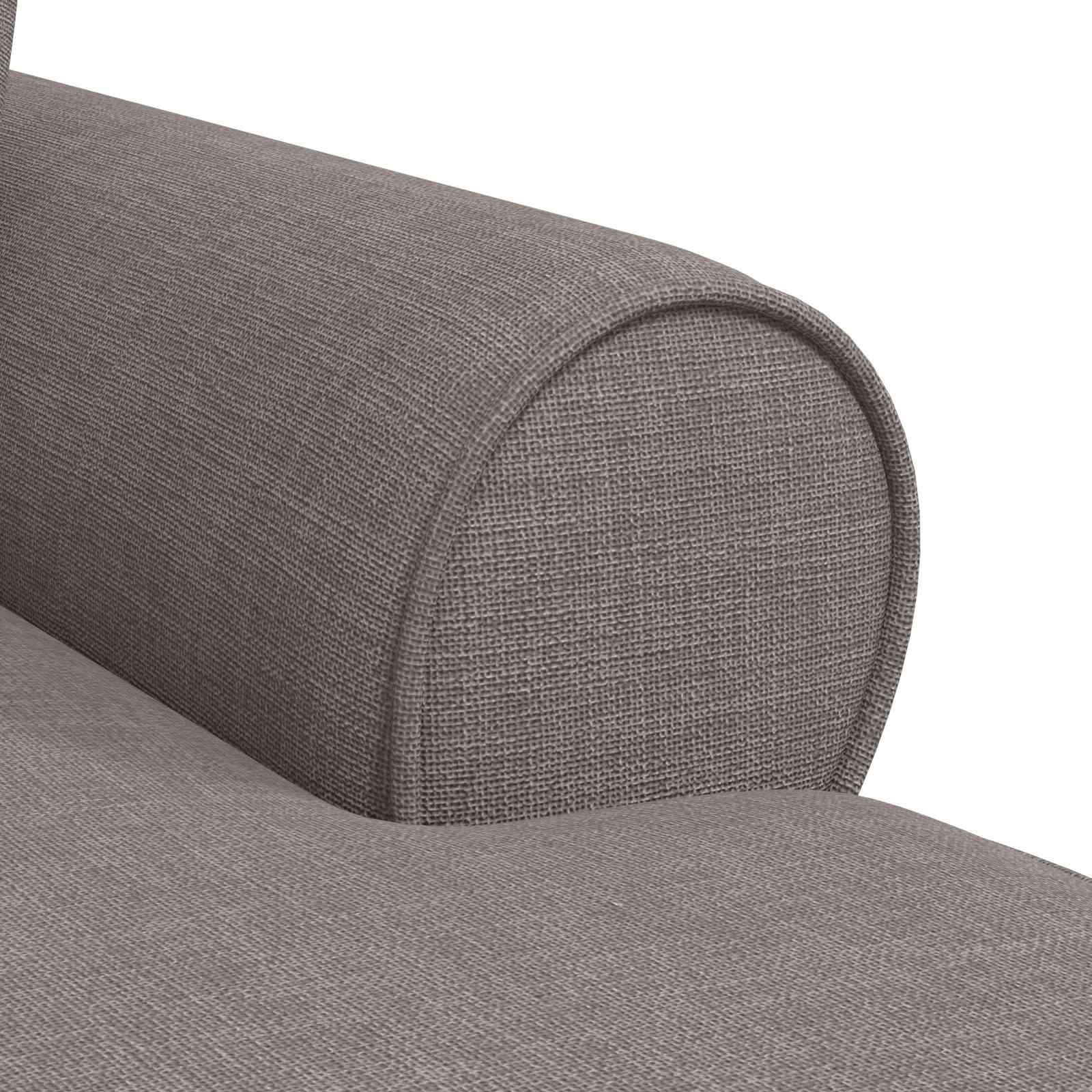 Chaise lounge avec jupe avec coussin 3 pcs Taupe tissu - XIOS