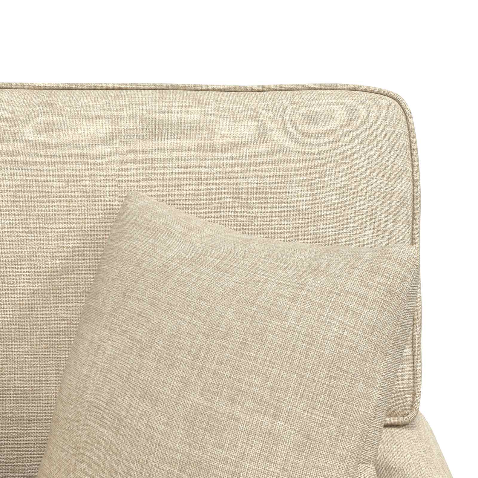 Chaise lounge avec jupe avec coussin 3 pcs Crème tissu - XIOS