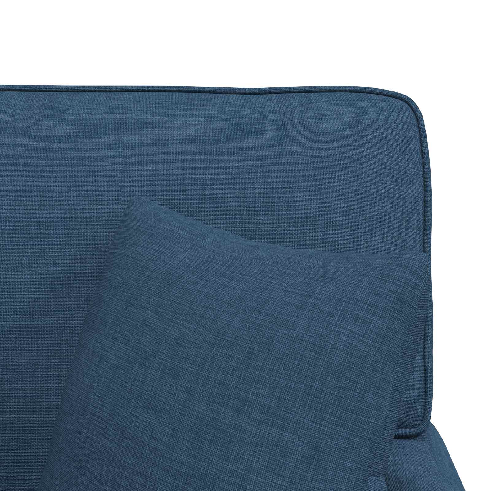 Chaise lounge avec jupe avec coussin 3 pcs Bleu tissu - XIOS