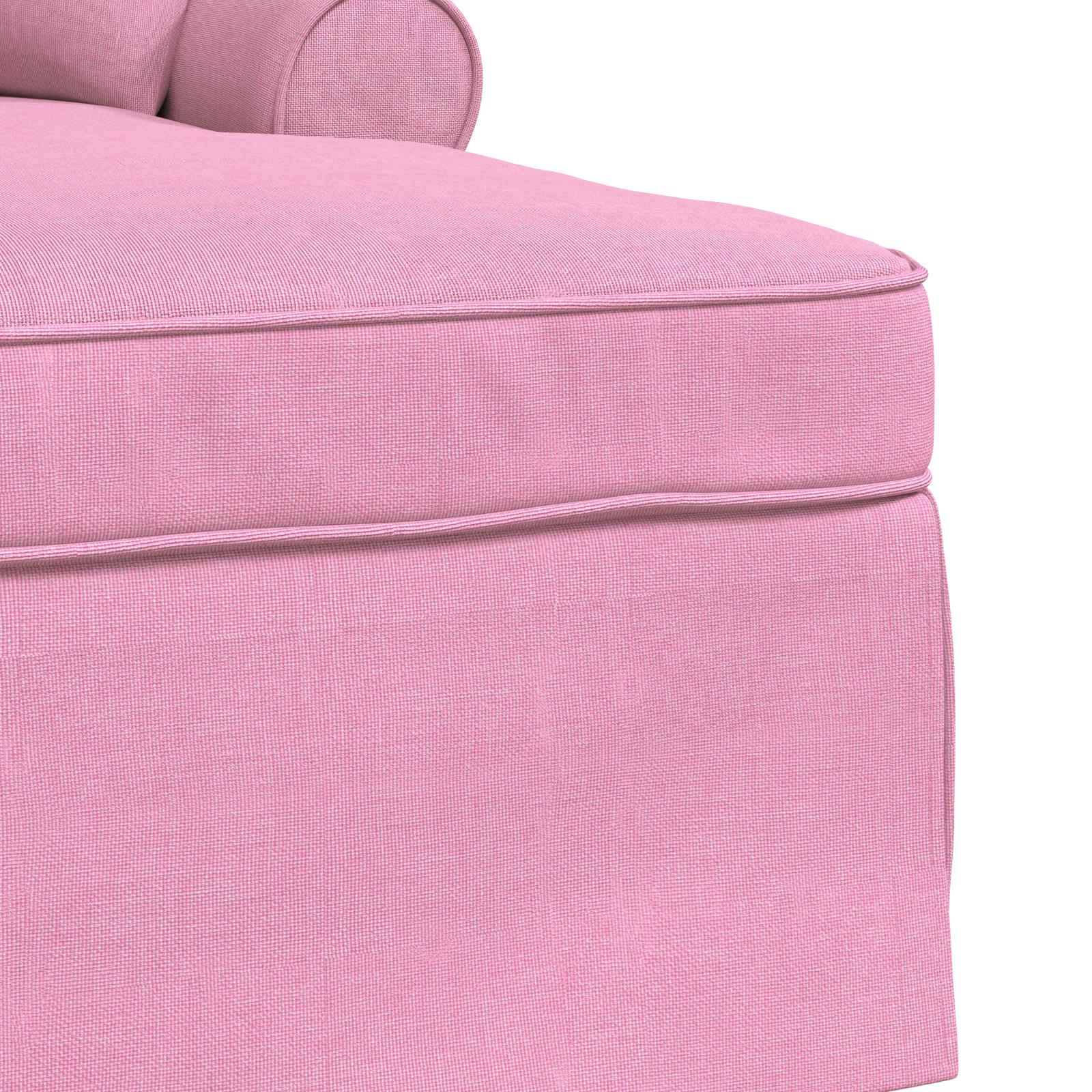 Chaise lounge avec jupe avec coussin 3 pcs Rose tissu - XIOS