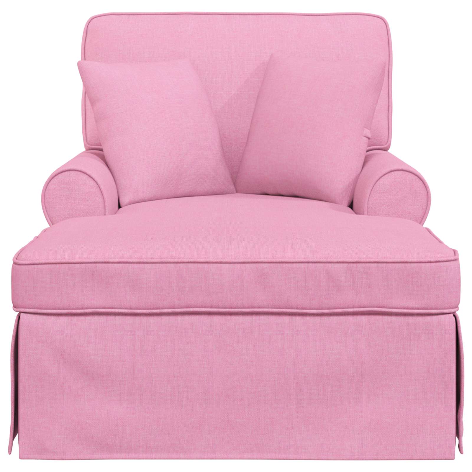 Chaise lounge avec jupe avec coussin 3 pcs Rose tissu - XIOS