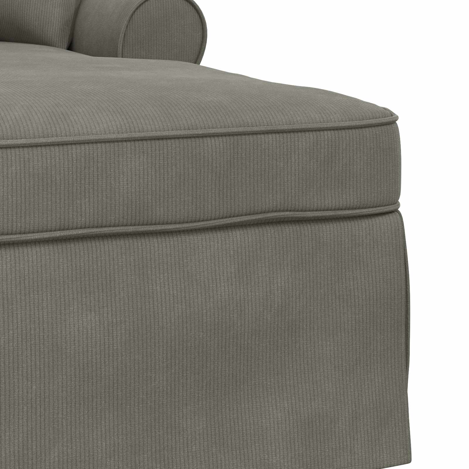 Chaise lounge avec jupe avec coussin 3 pcs Gris clair - XIOS