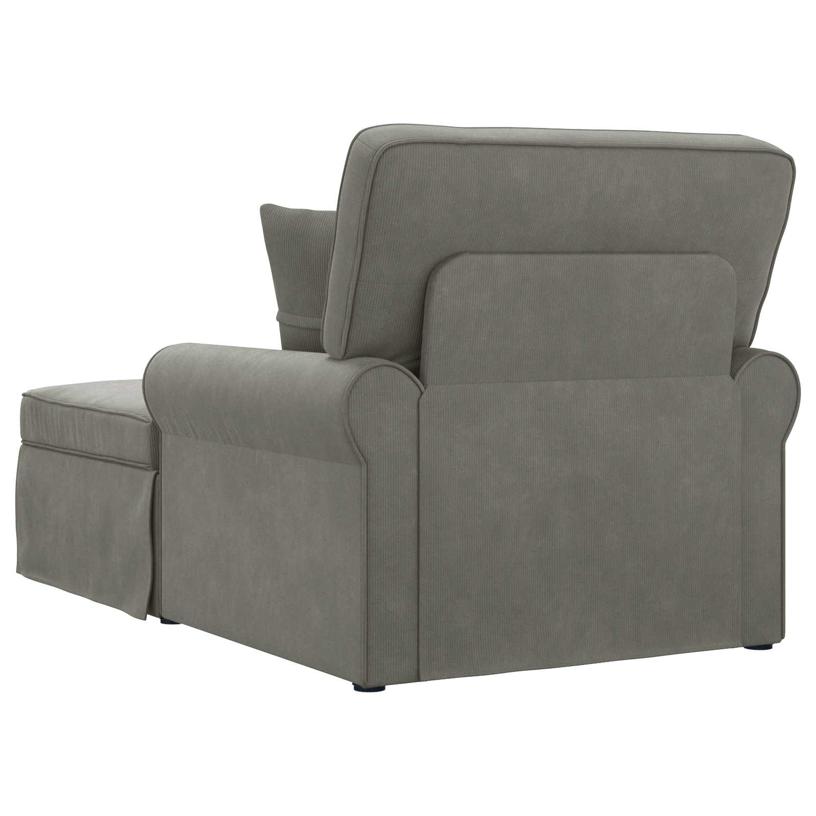 Chaise lounge avec jupe avec coussin 3 pcs Gris clair - XIOS