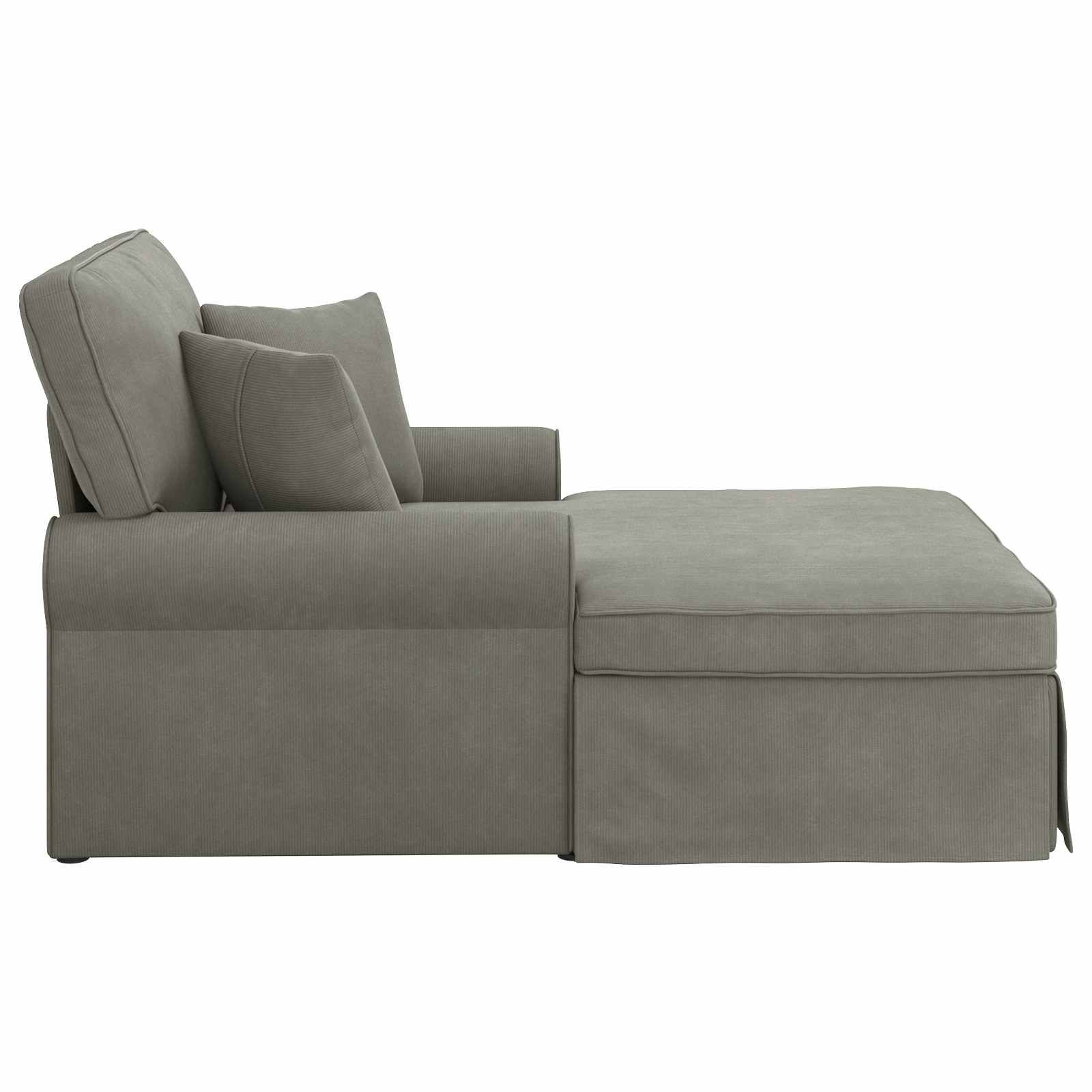 Chaise lounge avec jupe avec coussin 3 pcs Gris clair - XIOS