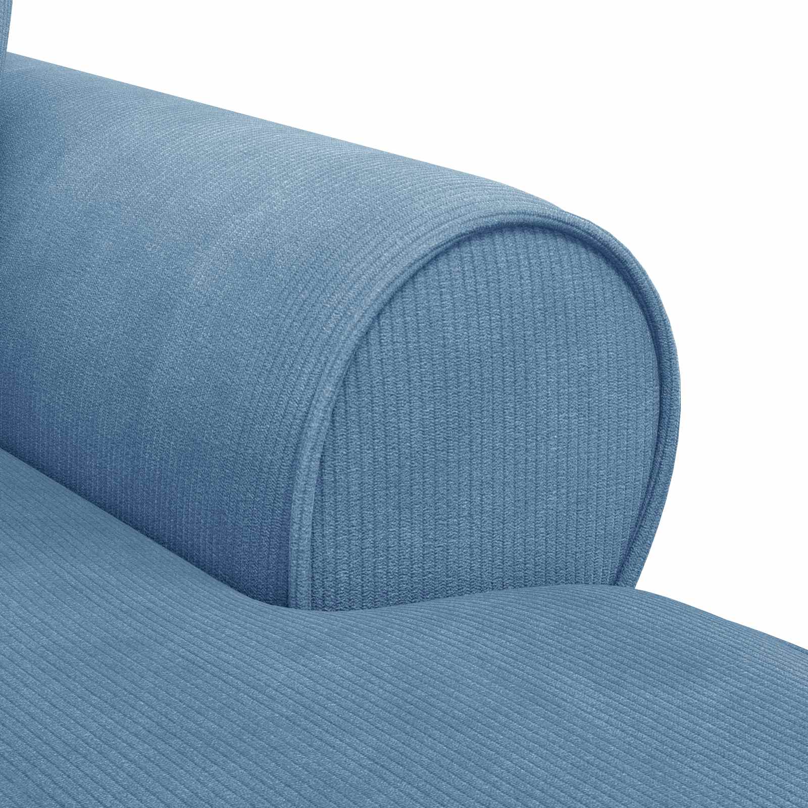 Chaise lounge avec jupe 3 pcs Bleu Tissu en velours côtelé - XIOS