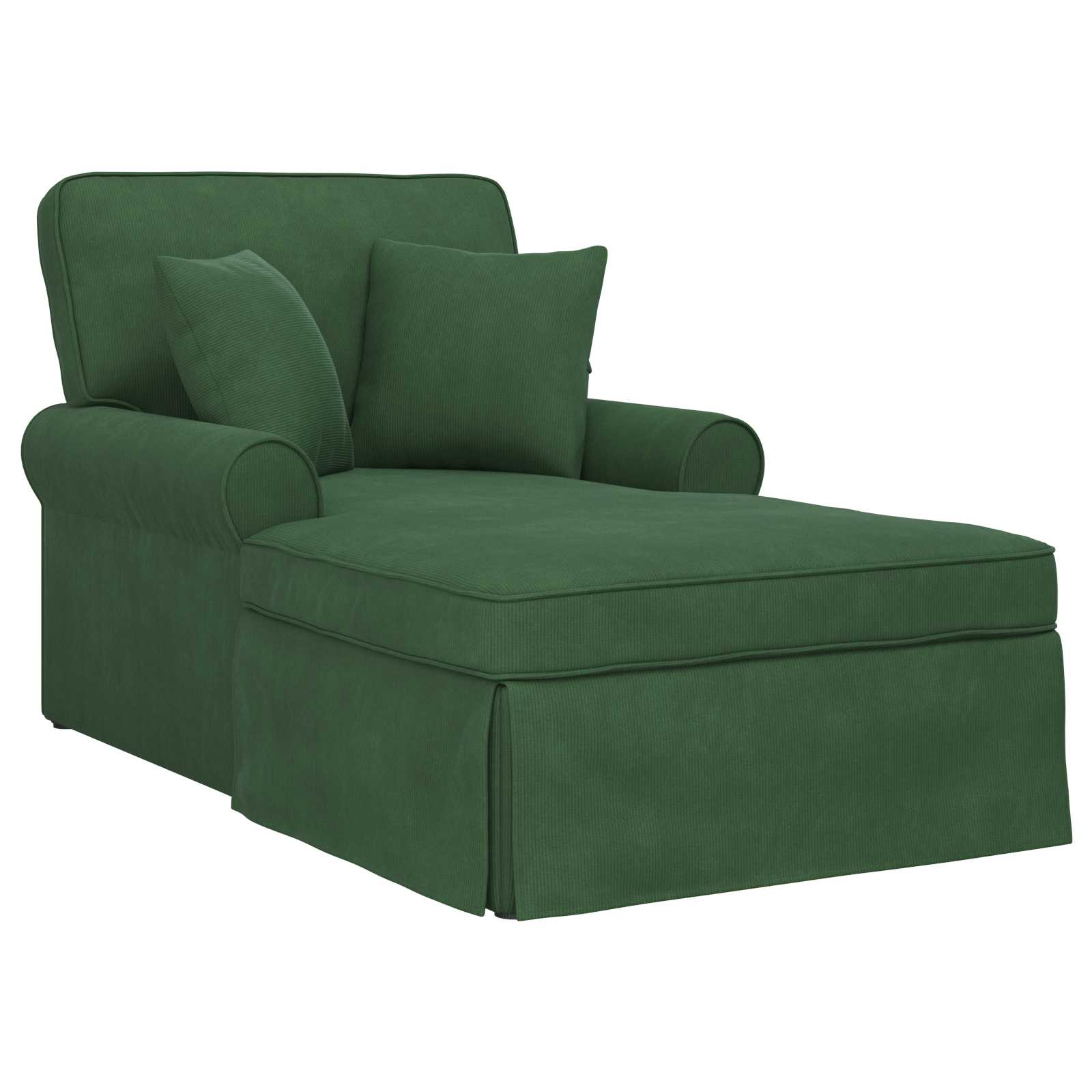 Chaise lounge avec jupe avec coussin 3 pcs Vert Jungle - XIOS