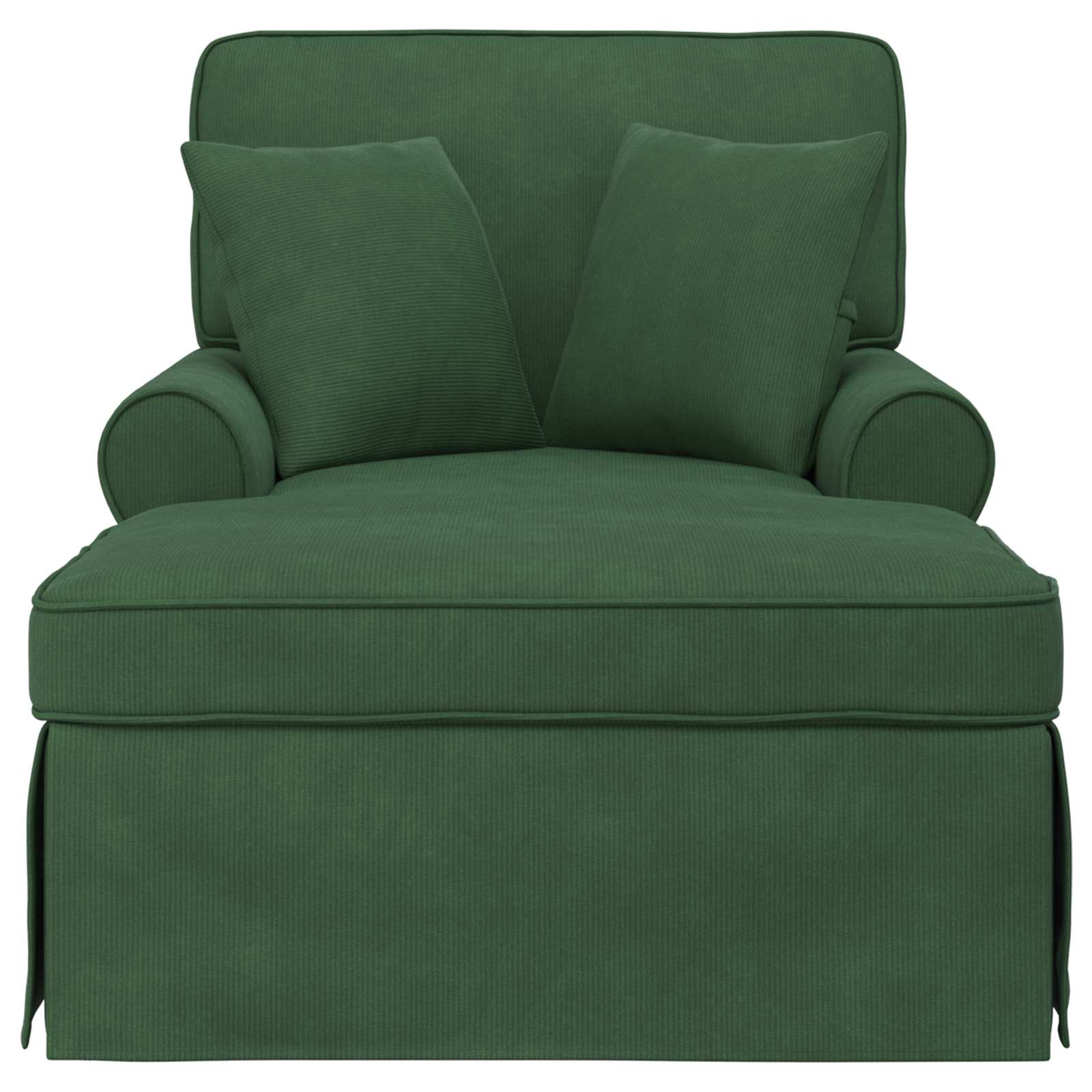 Chaise lounge avec jupe avec coussin 3 pcs Vert Jungle - XIOS