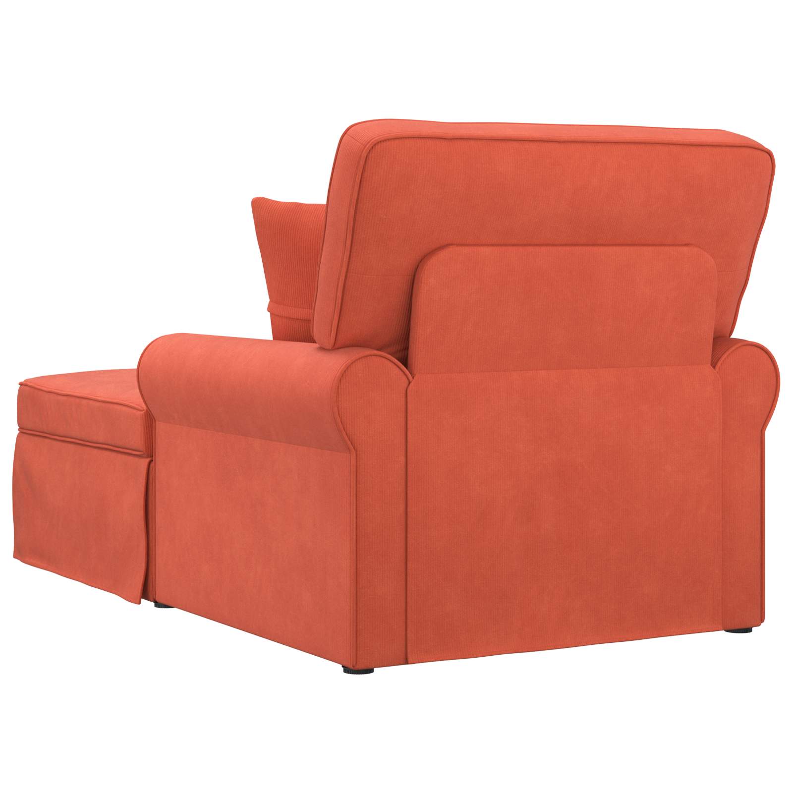 Chaise lounge avec jupe avec coussin 3 pcs Rouge orange - XIOS