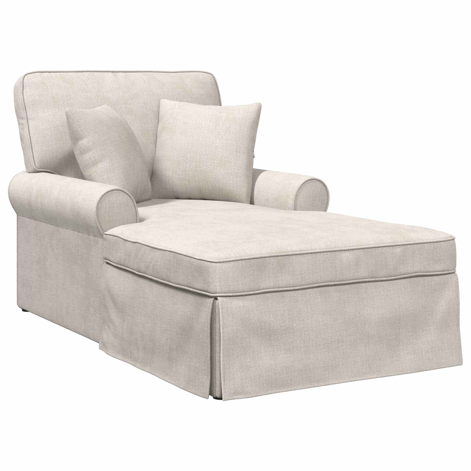 Chaise lounge avec jupe Crème 157 x 91 x 91 cm ARES - XIOS