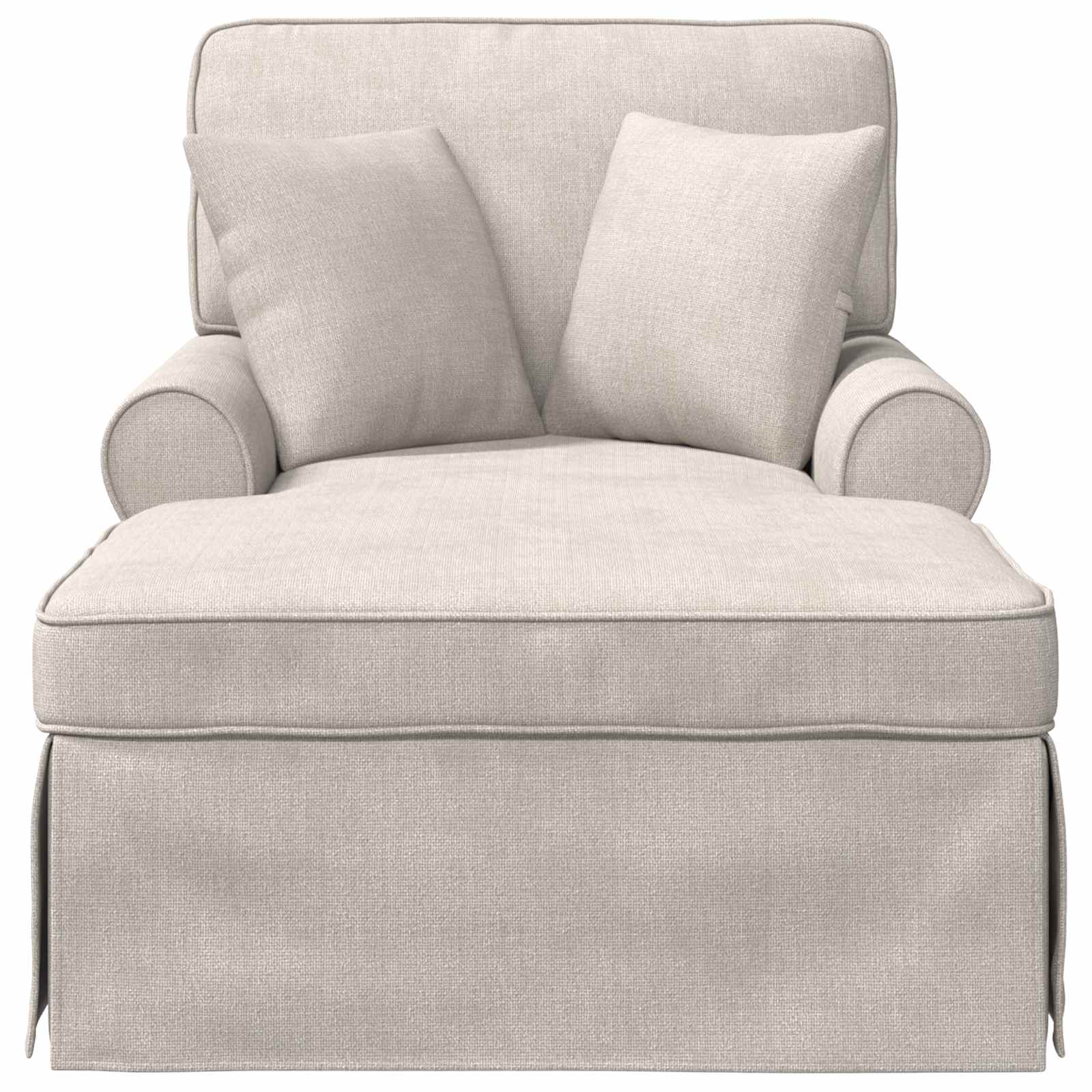 Chaise lounge avec jupe Crème 157 x 91 x 91 cm ARES - XIOS