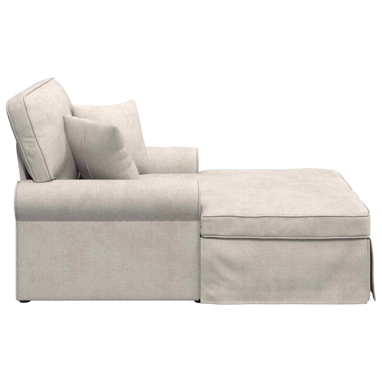 Chaise lounge avec jupe Crème 157 x 91 x 91 cm ARES - XIOS