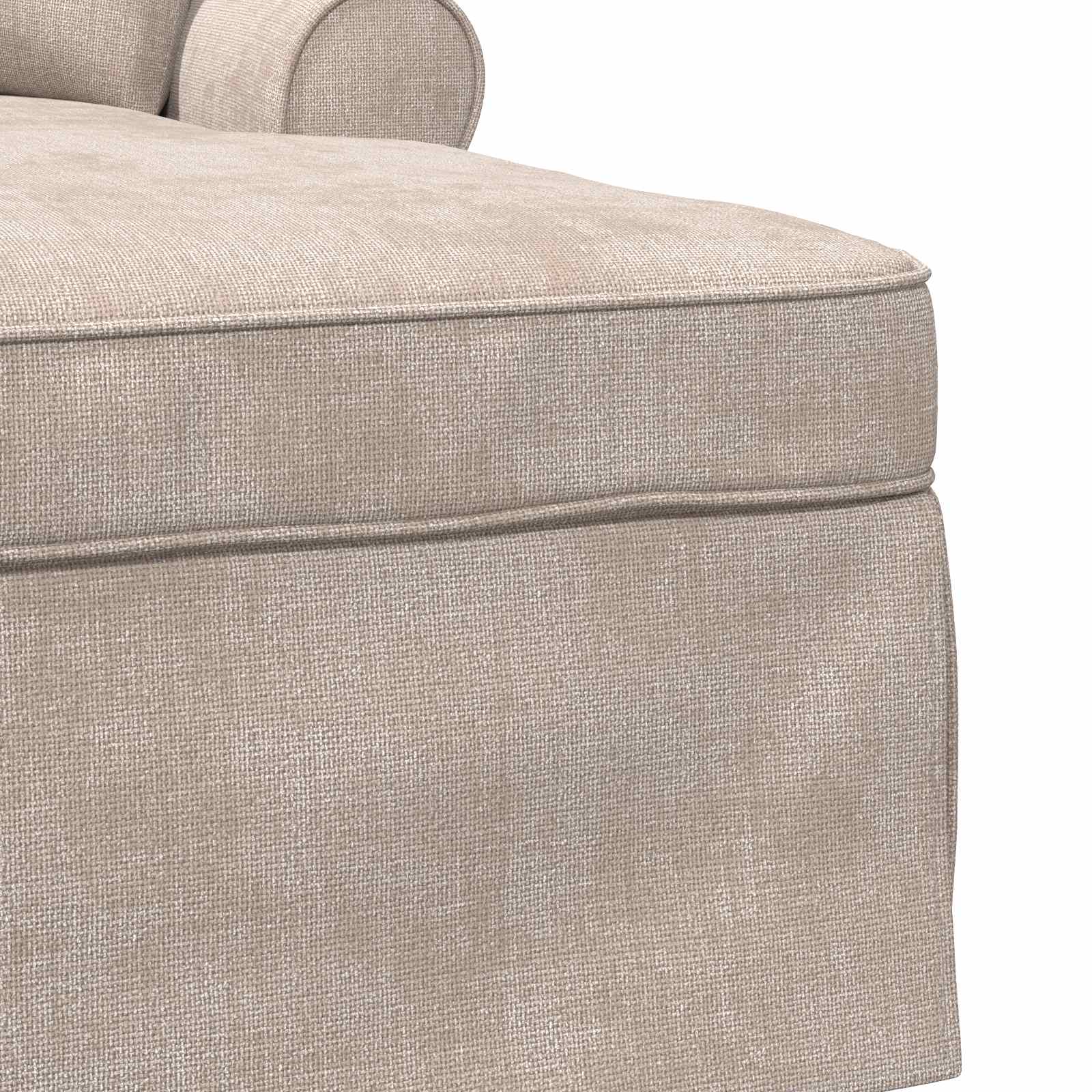 Chaise lounge avec jupe Beige 157 x 91 x 91 cm ARES - XIOS