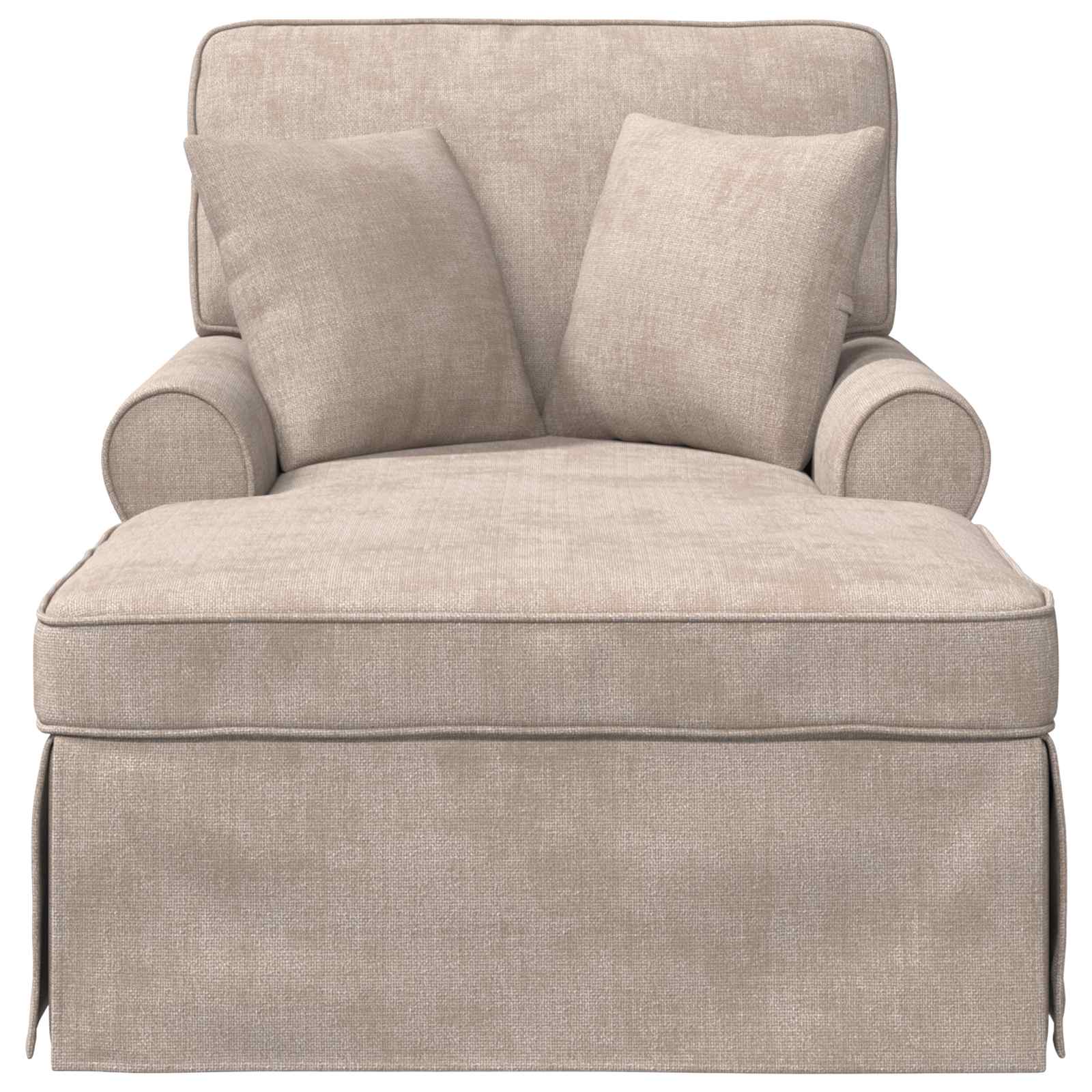 Chaise lounge avec jupe Beige 157 x 91 x 91 cm ARES - XIOS