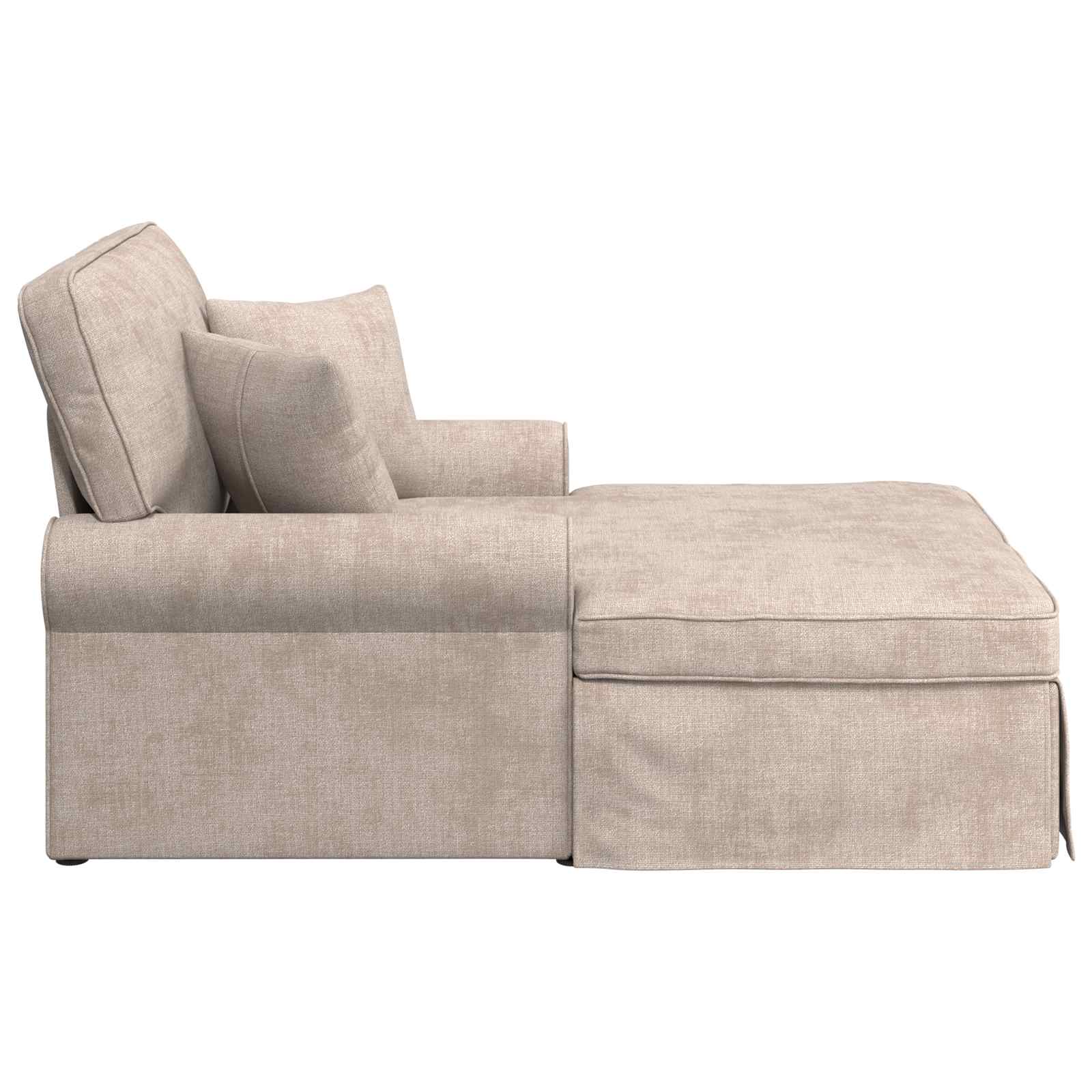 Chaise lounge avec jupe Beige 157 x 91 x 91 cm ARES - XIOS