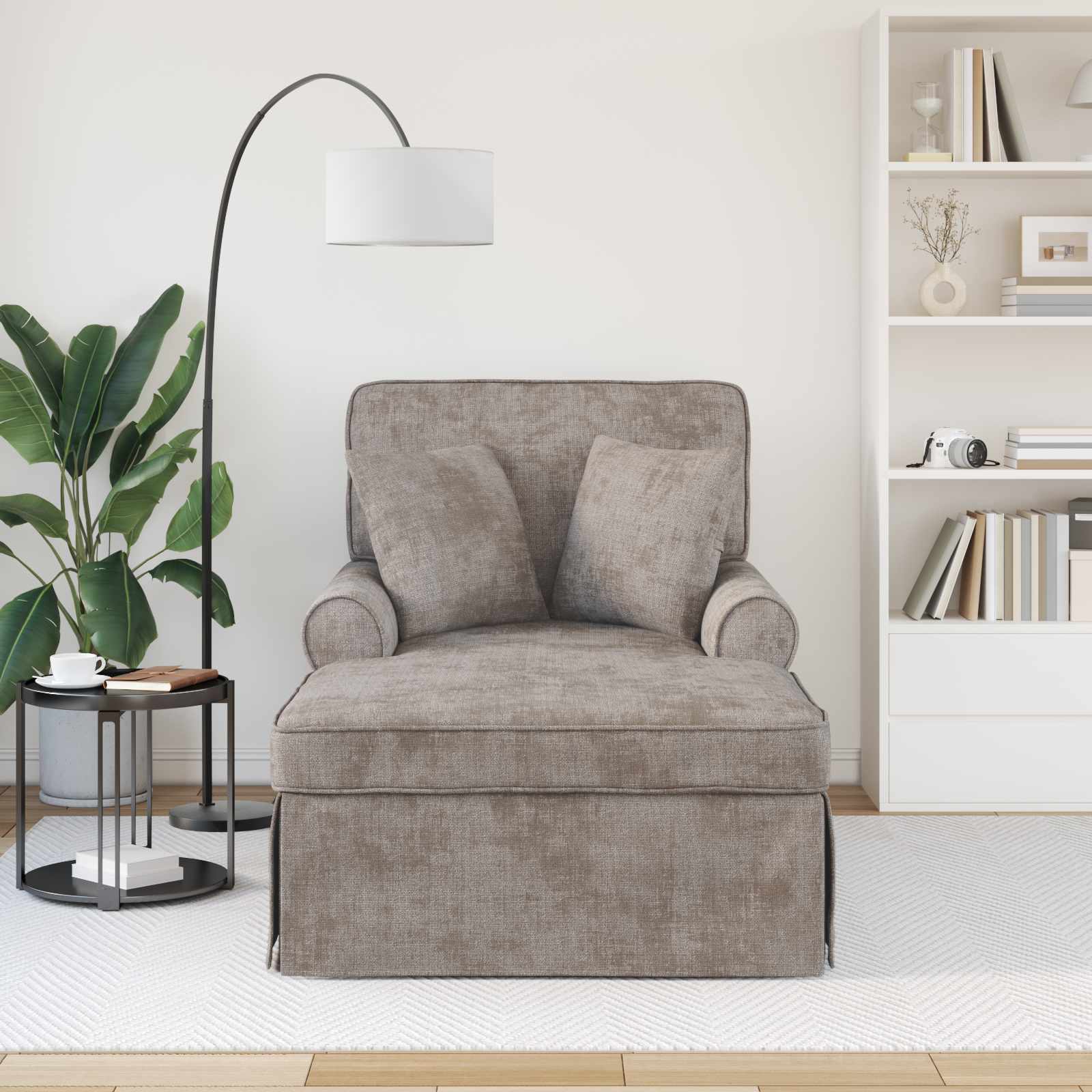 Chaise lounge avec jupe Sable 157 x 91 x 91 cm ARES - XIOS
