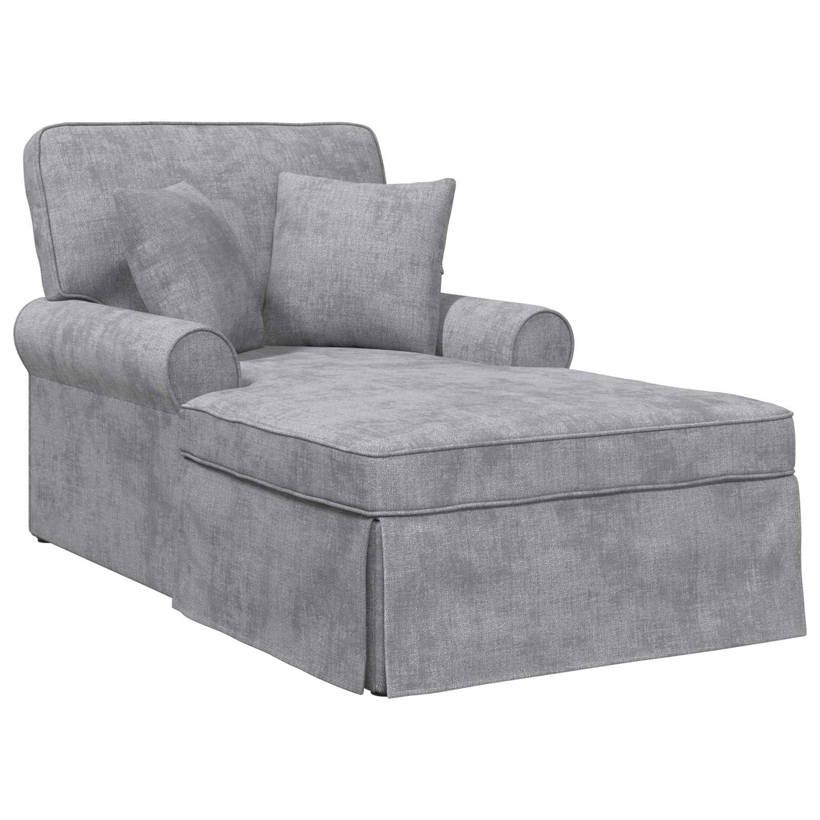 Chaise lounge avec jupe Gris clair 157 x 91 x 91 cm ARES - XIOS