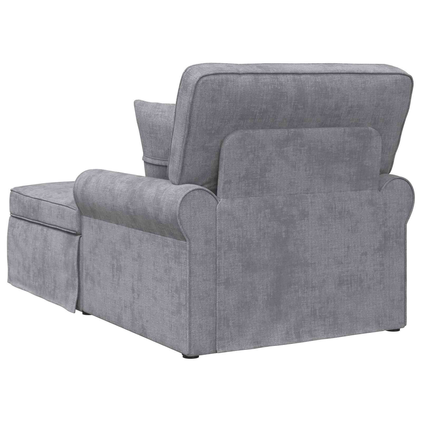 Chaise lounge avec jupe Gris clair 157 x 91 x 91 cm ARES - XIOS
