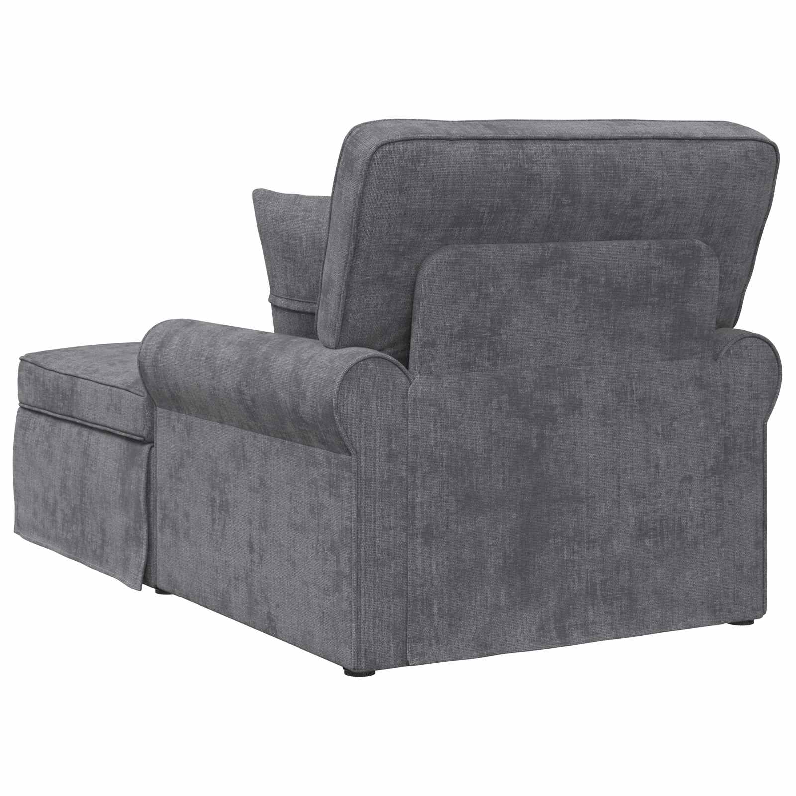 Chaise lounge avec jupe Gris foncé 157 x 91 x 91 cm ARES - XIOS
