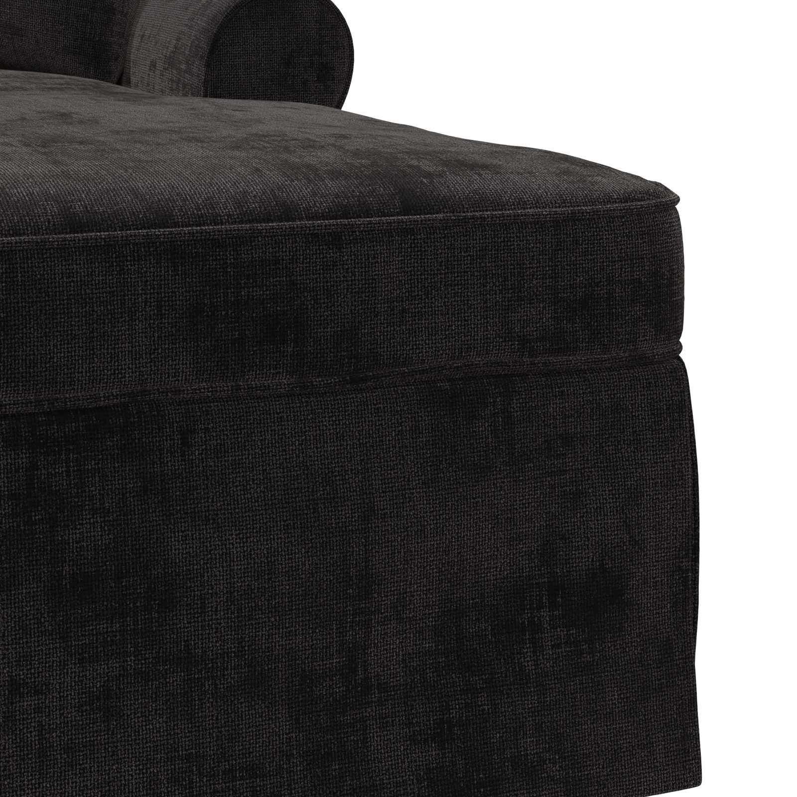 Chaise lounge avec jupe avec coussin Noir 157 x 91 x 91 cm ARES - XIOS