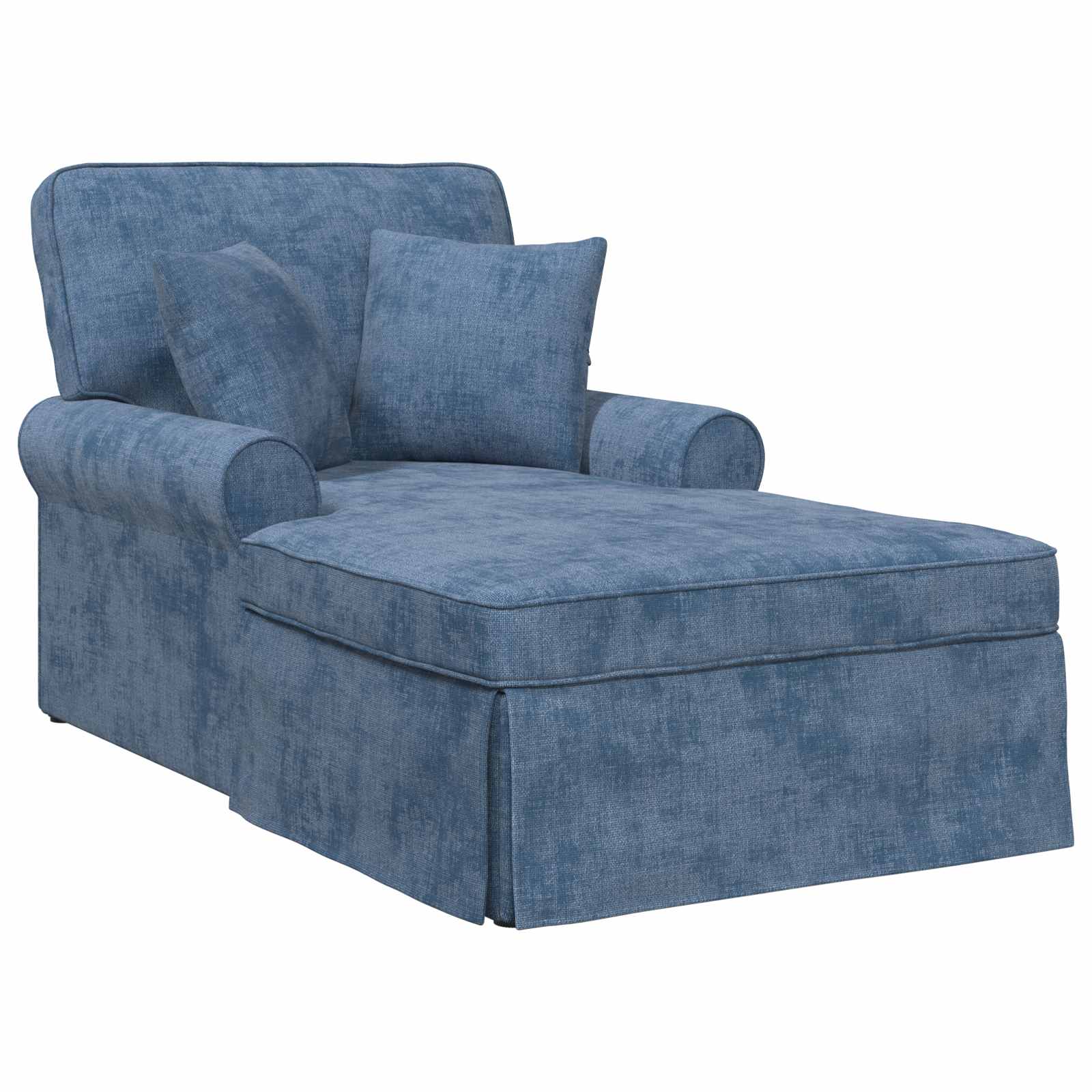 Chaise lounge avec jupe avec coussin Bleu 157 x 91 x 91 cm ARES - XIOS