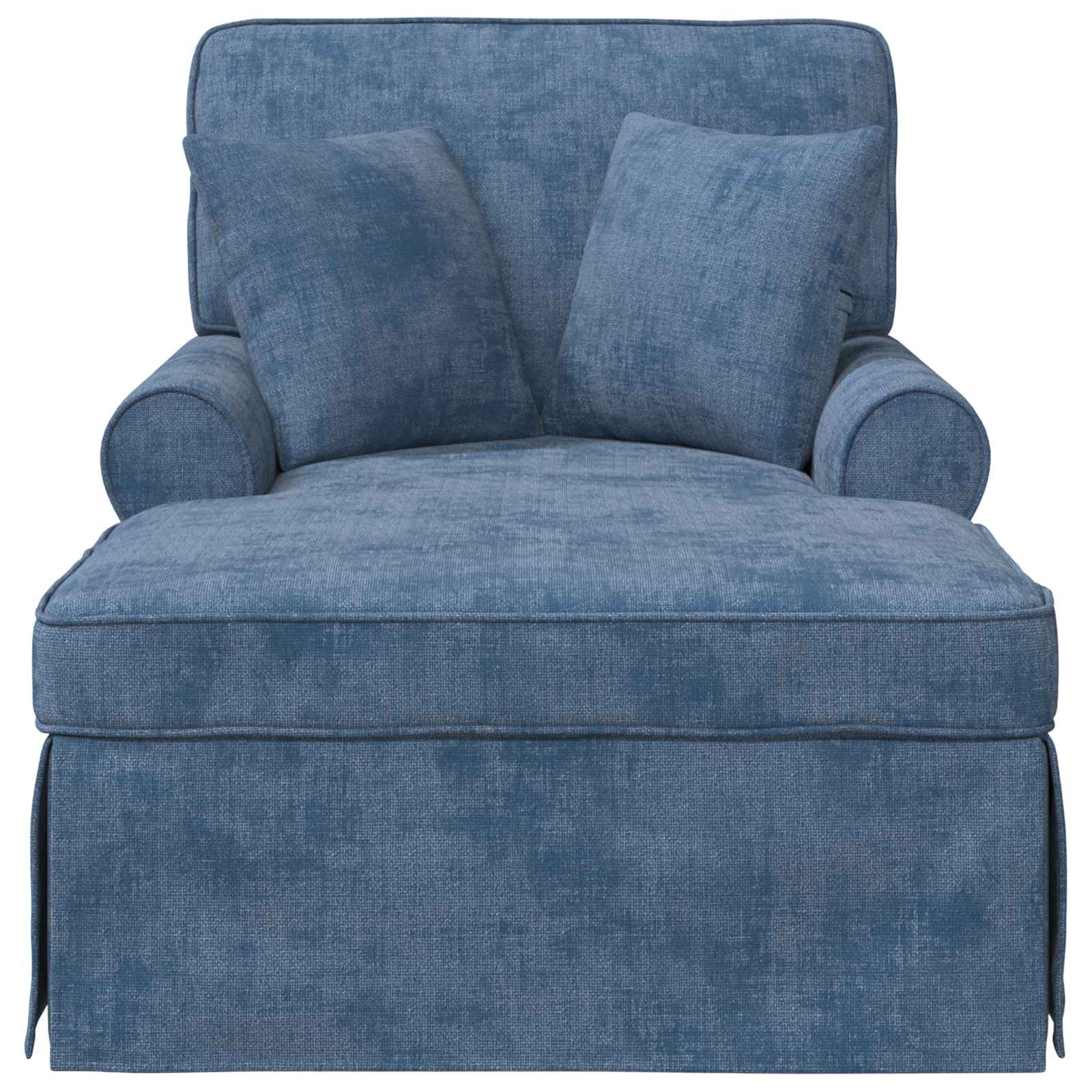 Chaise lounge avec jupe avec coussin Bleu 157 x 91 x 91 cm ARES - XIOS