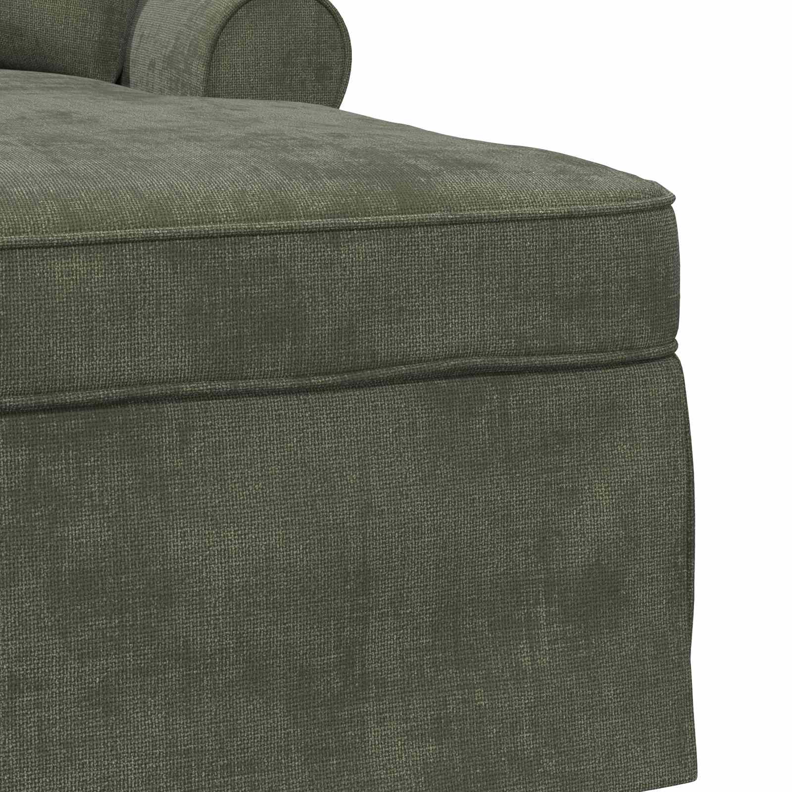 Chaise lounge avec jupe avec coussin Vert 157 x 91 x 91 cm ARES - XIOS